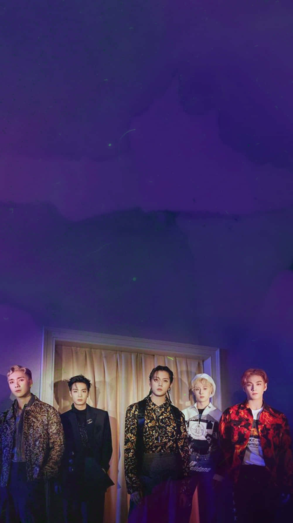 Nuest Kpop Seunsgroep Donker Muurpapier