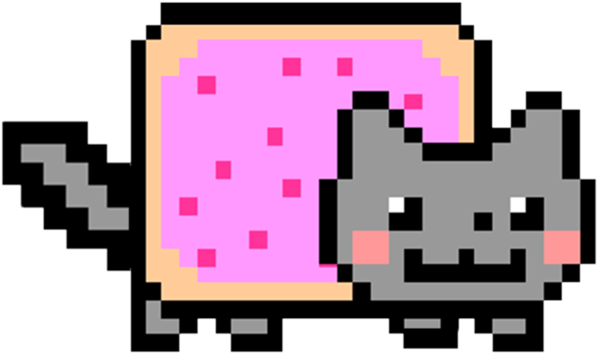 Nyan Cat Pixel Kuns.PNG Muurpapier