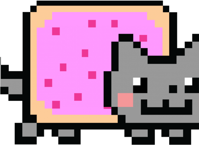 Nyan Cat Pixel Kuns.PNG Muurpapier