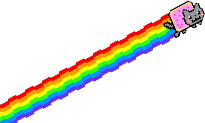 Nyan Kat Pixel Kuns Muurpapier