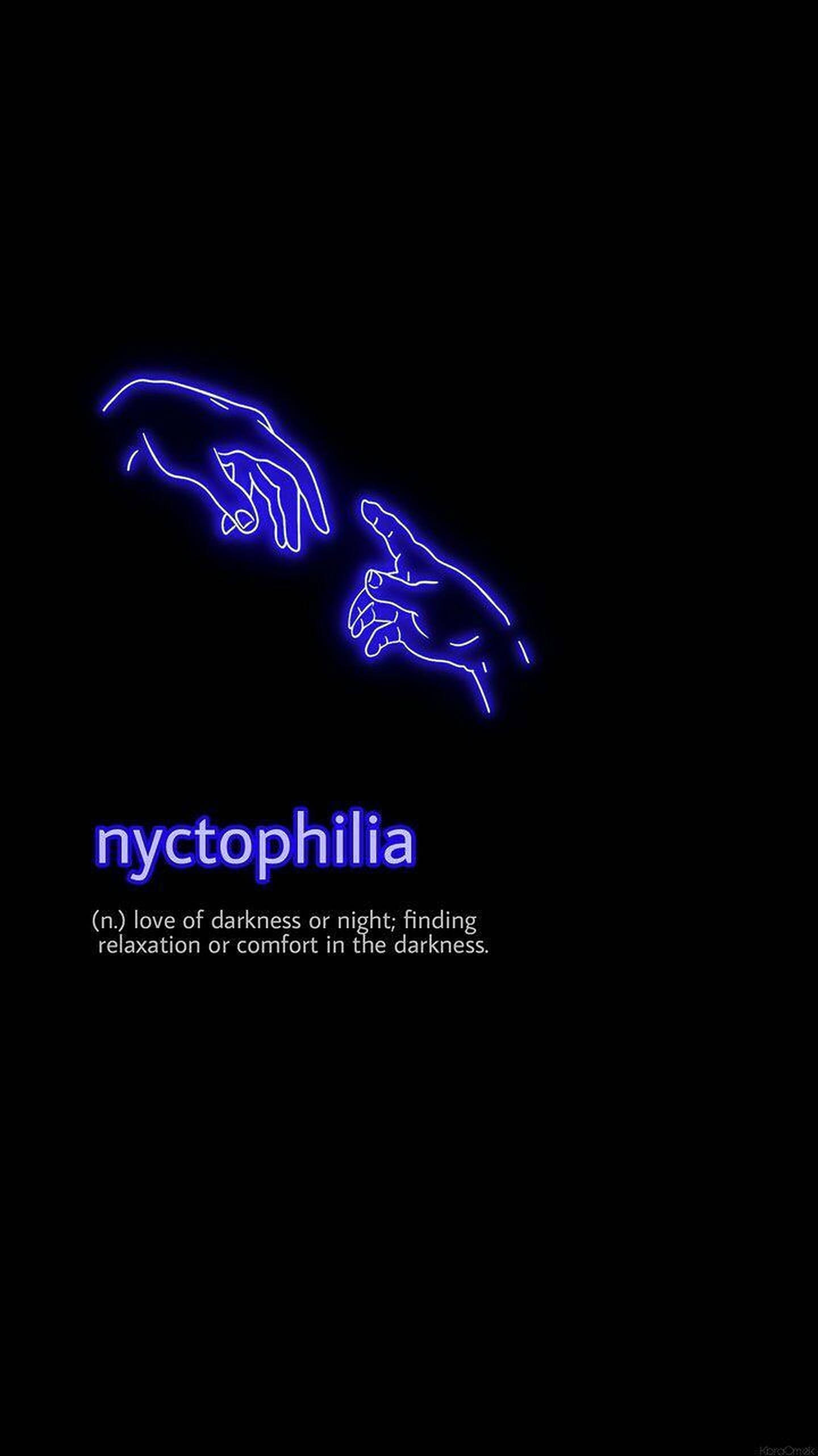 Nyctophilia Estetiese Woorde Muurpapier