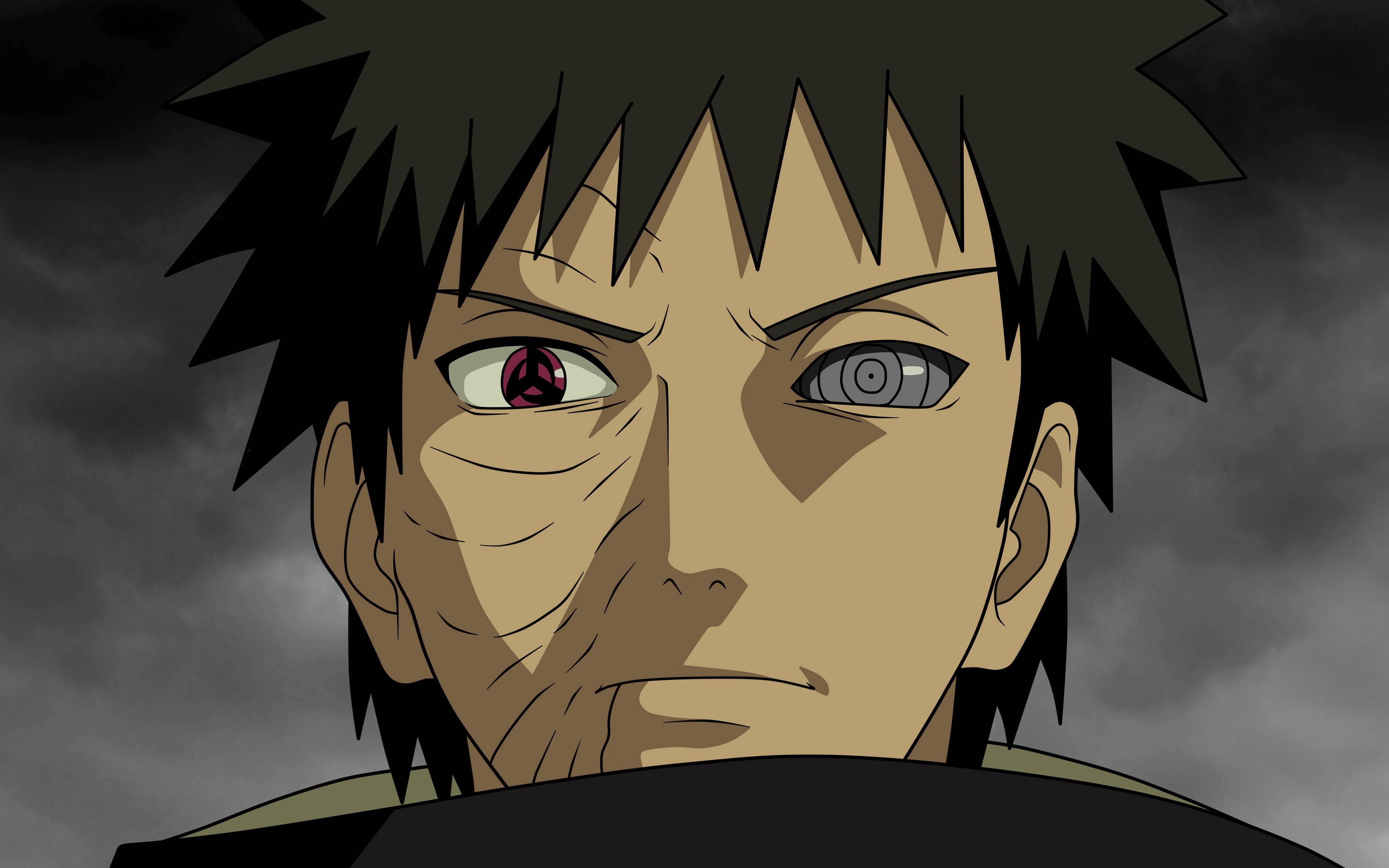 Obito Uchiha Geaktiveerde Oë 4K Muurpapier