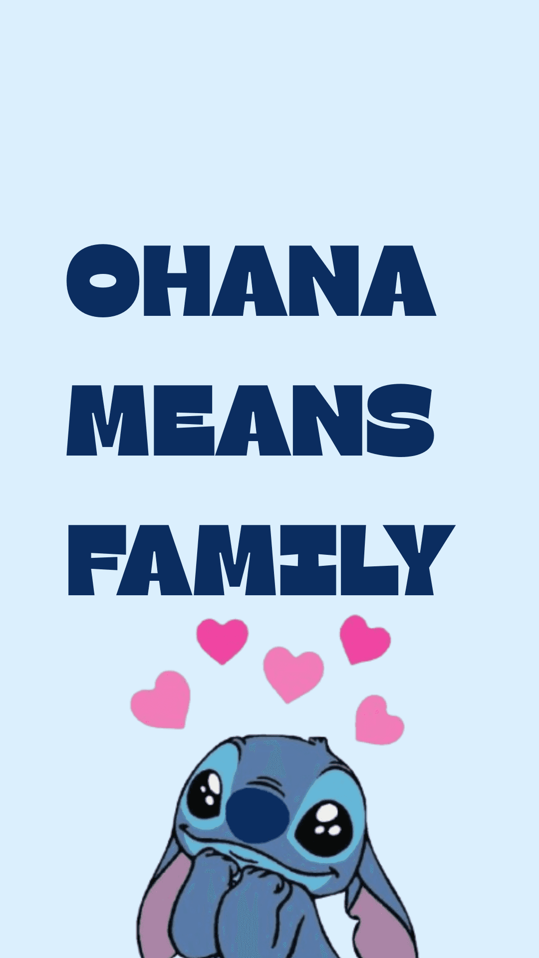 Ohana beteken familie Stitch Muurpapier