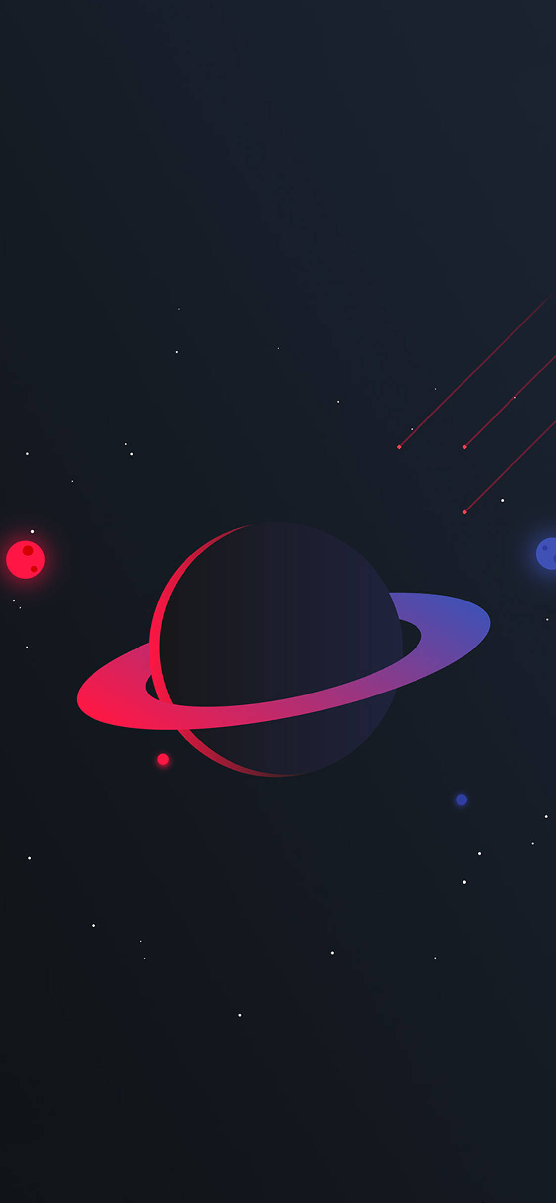 OLED Pink Planeet Muurpapier