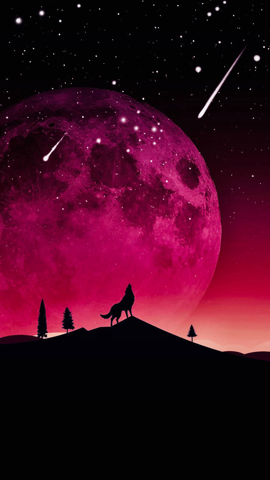 OLED Wolfmaan Muurpapier