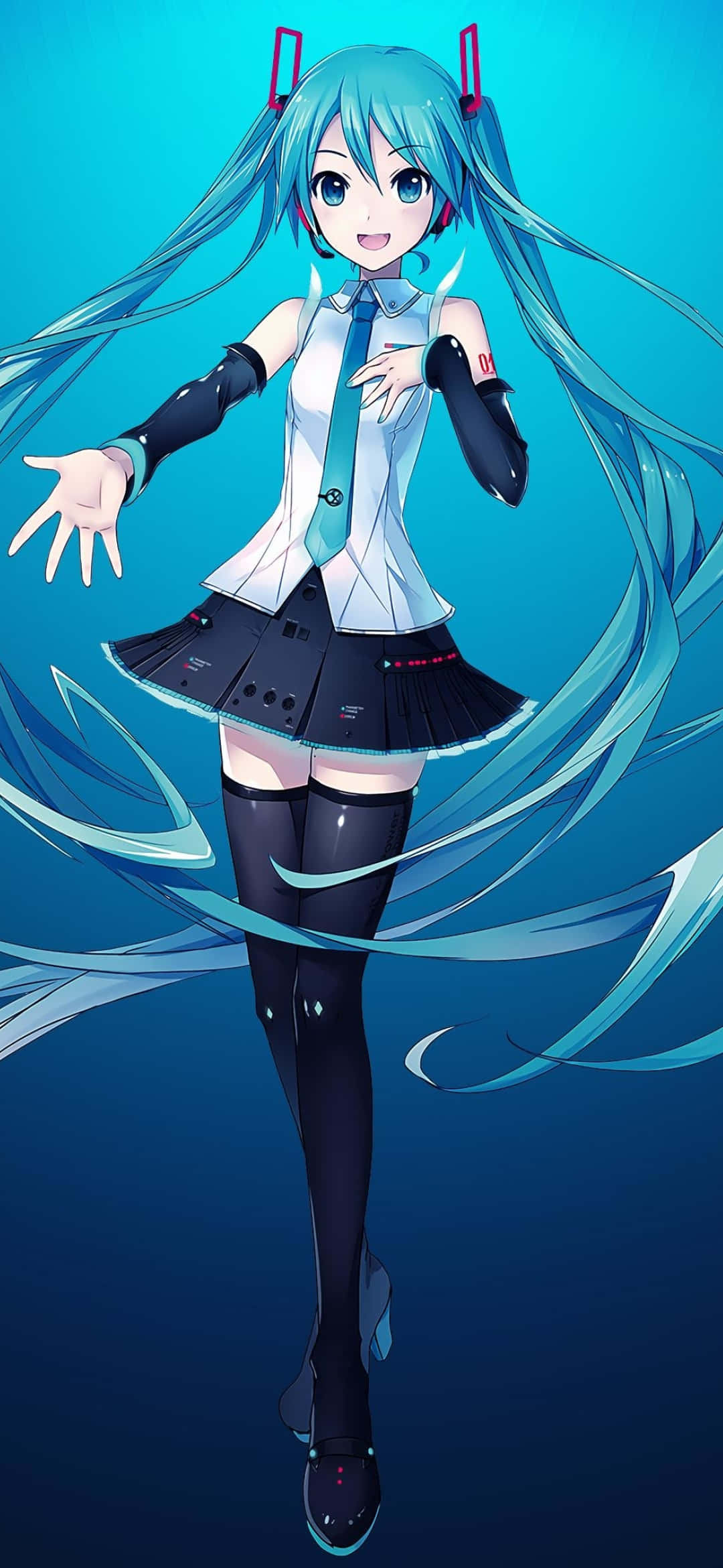 Om musiek lewendig te maak: Hatsune Miku op die verhoog Muurpapier