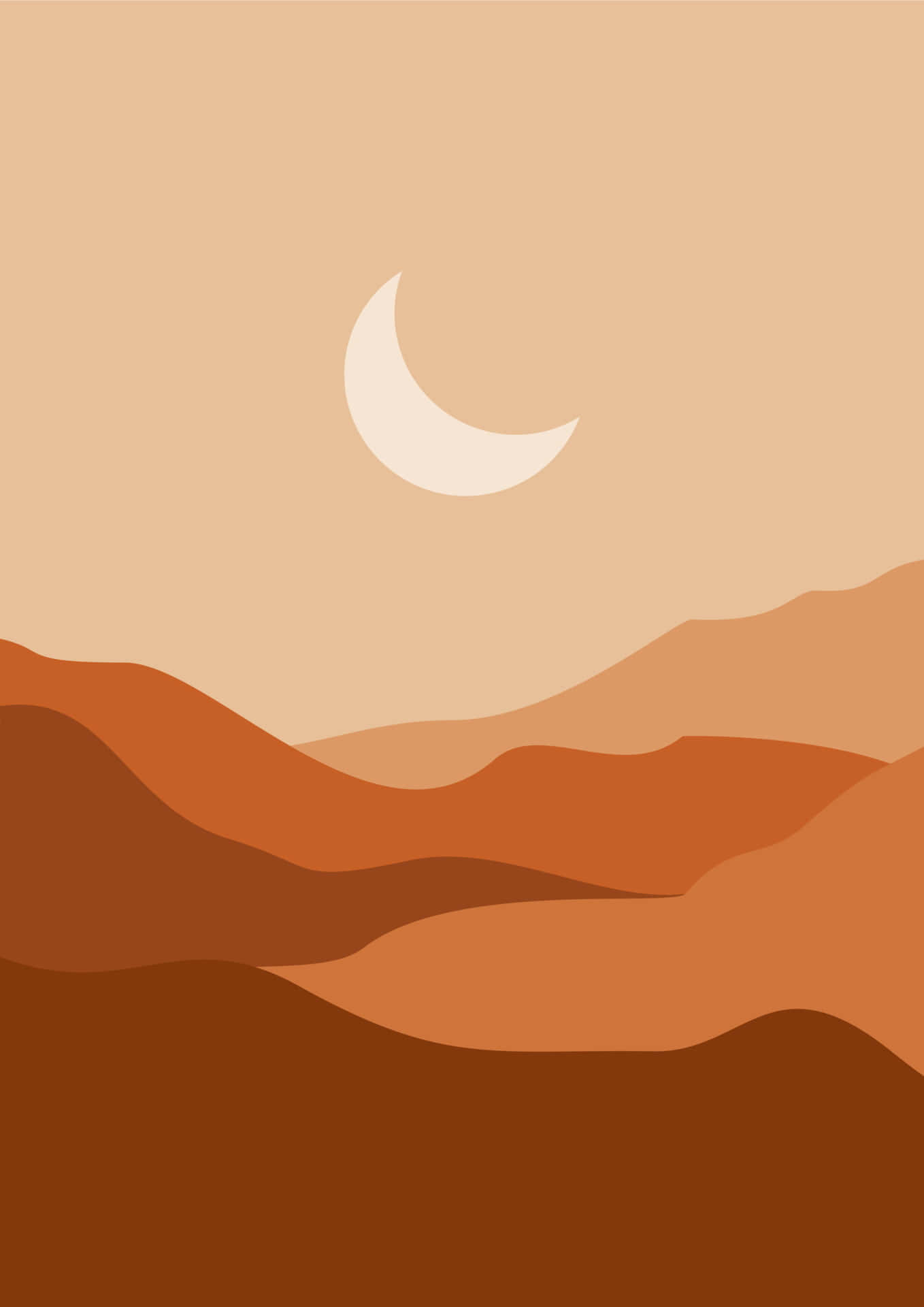 Omhels die Helder Oranje Estetika Muurpapier