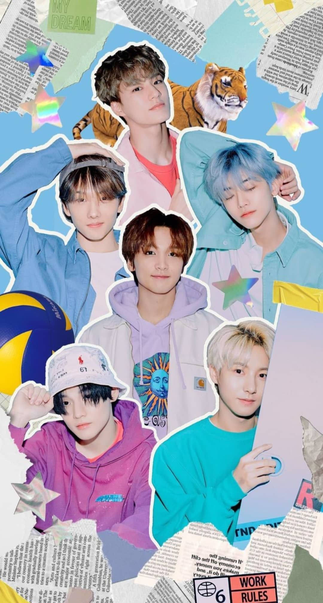 Omhels die Indie Kid-estetiekstyl met NCT Kpop-invloed Muurpapier