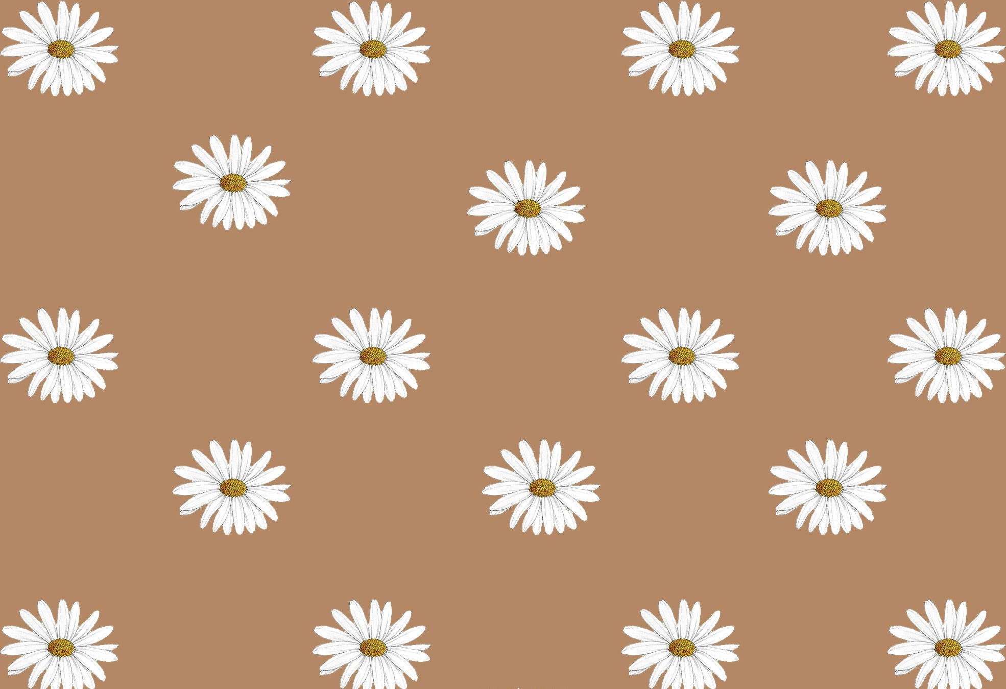 Omhels die Kalmte van Blomme Beige Bruin Estetika Muurpapier