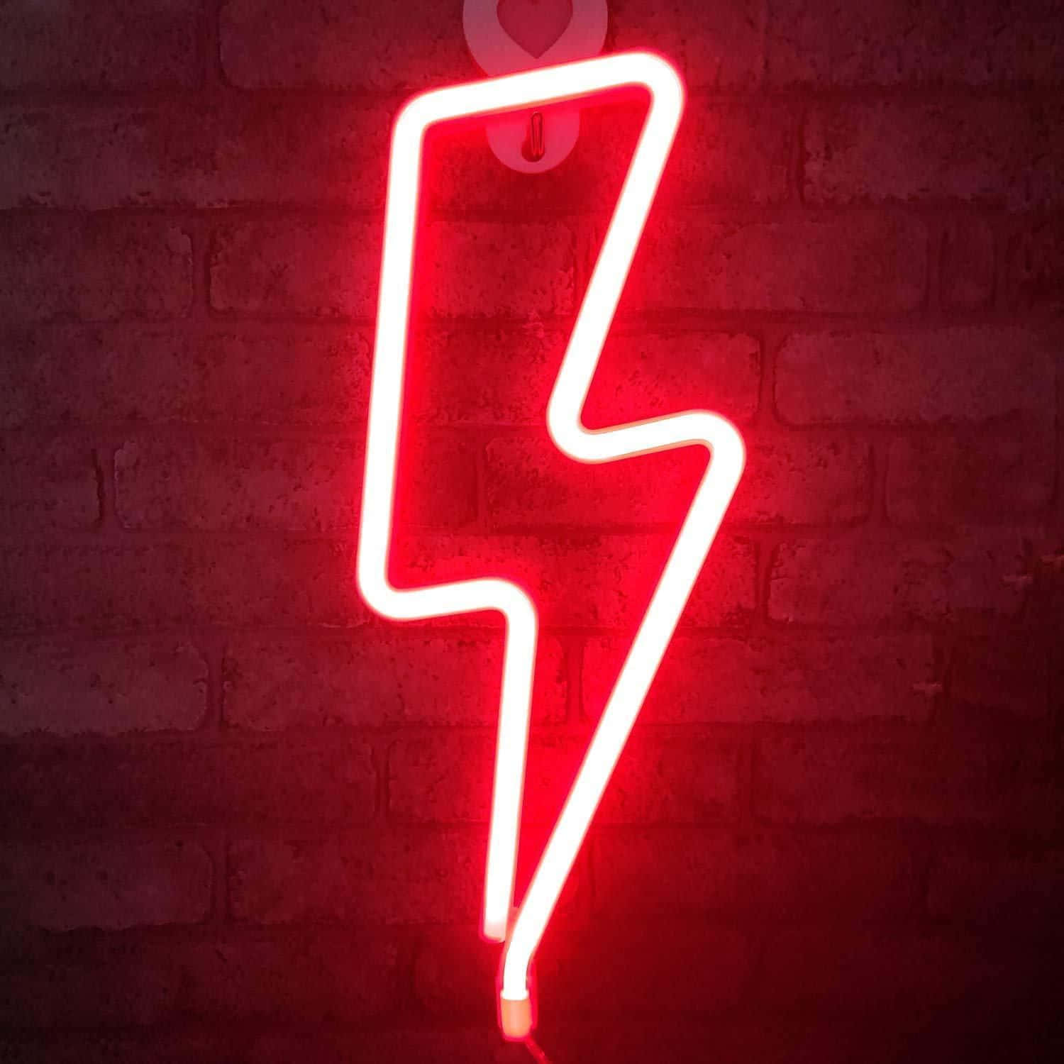 Omhels die lewenskragtigheid met Neon Rooi Estetika Muurpapier