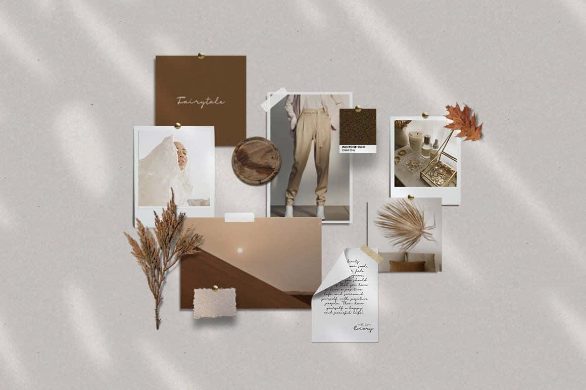 Omhels eenvoud met 'n beige estetika Muurpapier