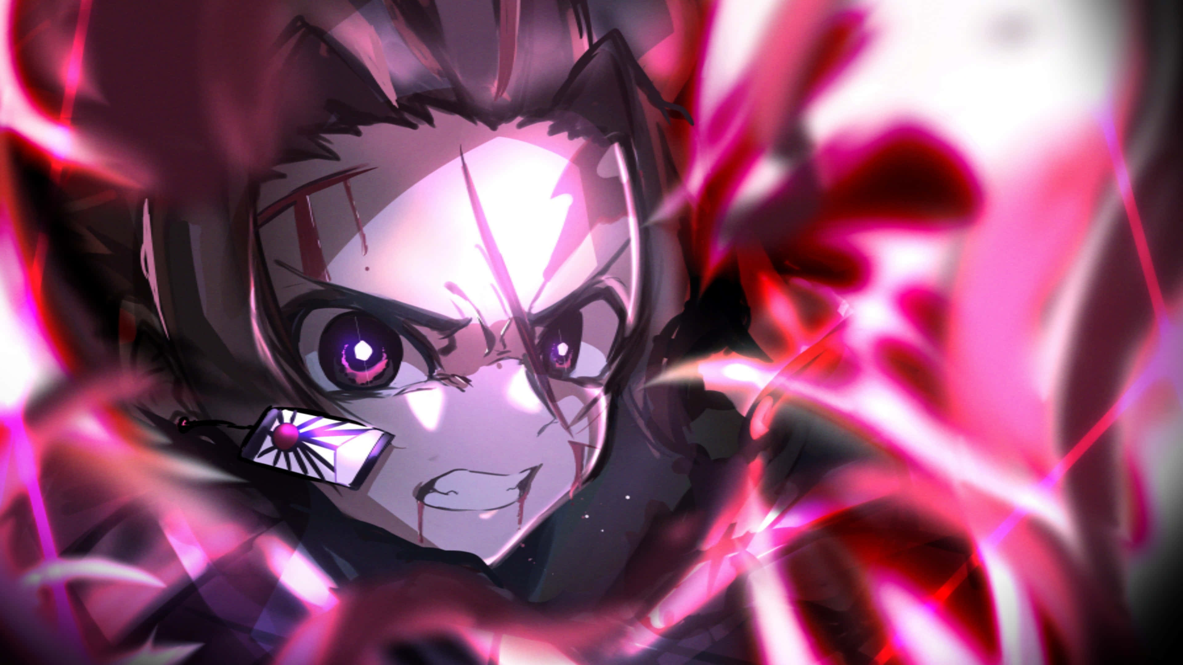 Omhels jou donker kant met die Demon Slayer 4K-agtergronde. Muurpapier