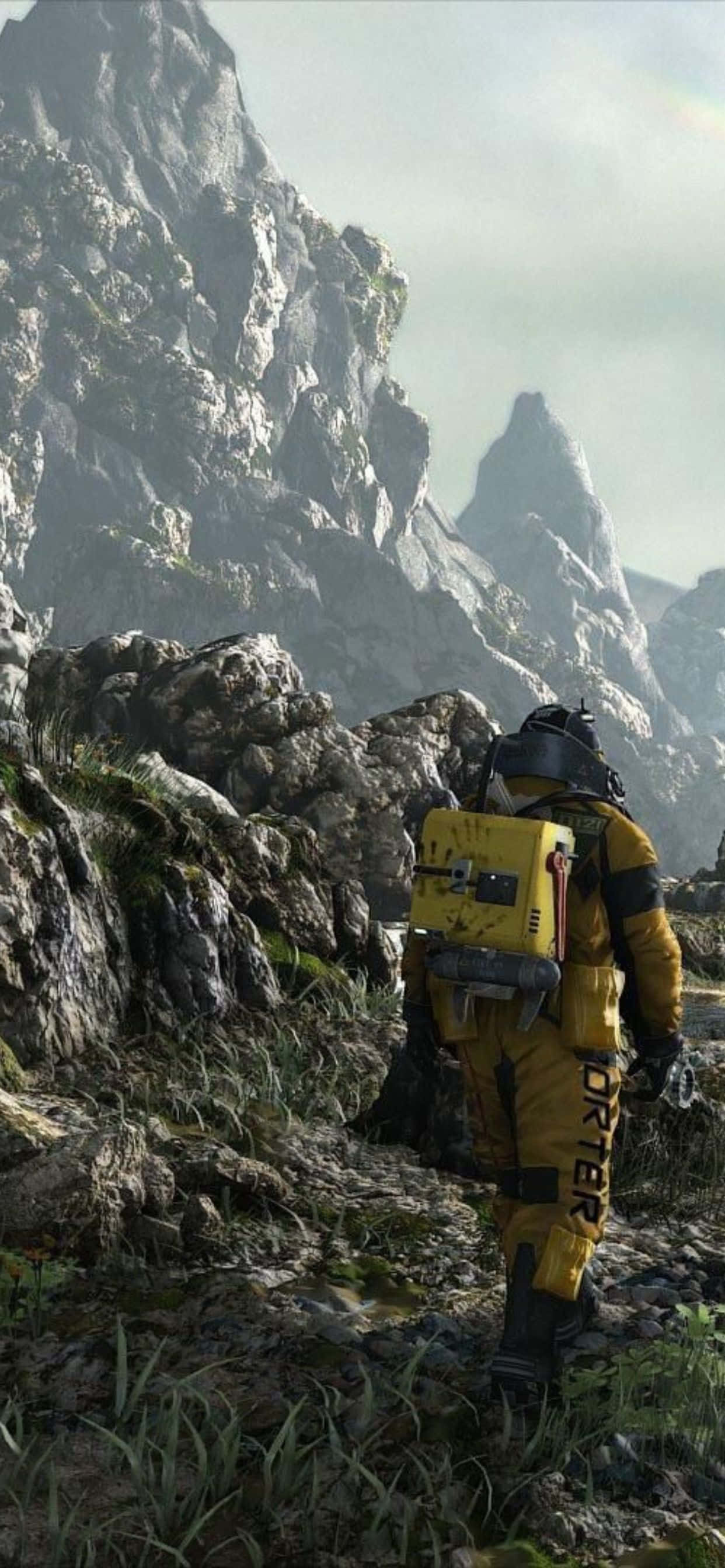 Onaardse krag woon in die iPhone Xs Max met Death Stranding Muurpapier