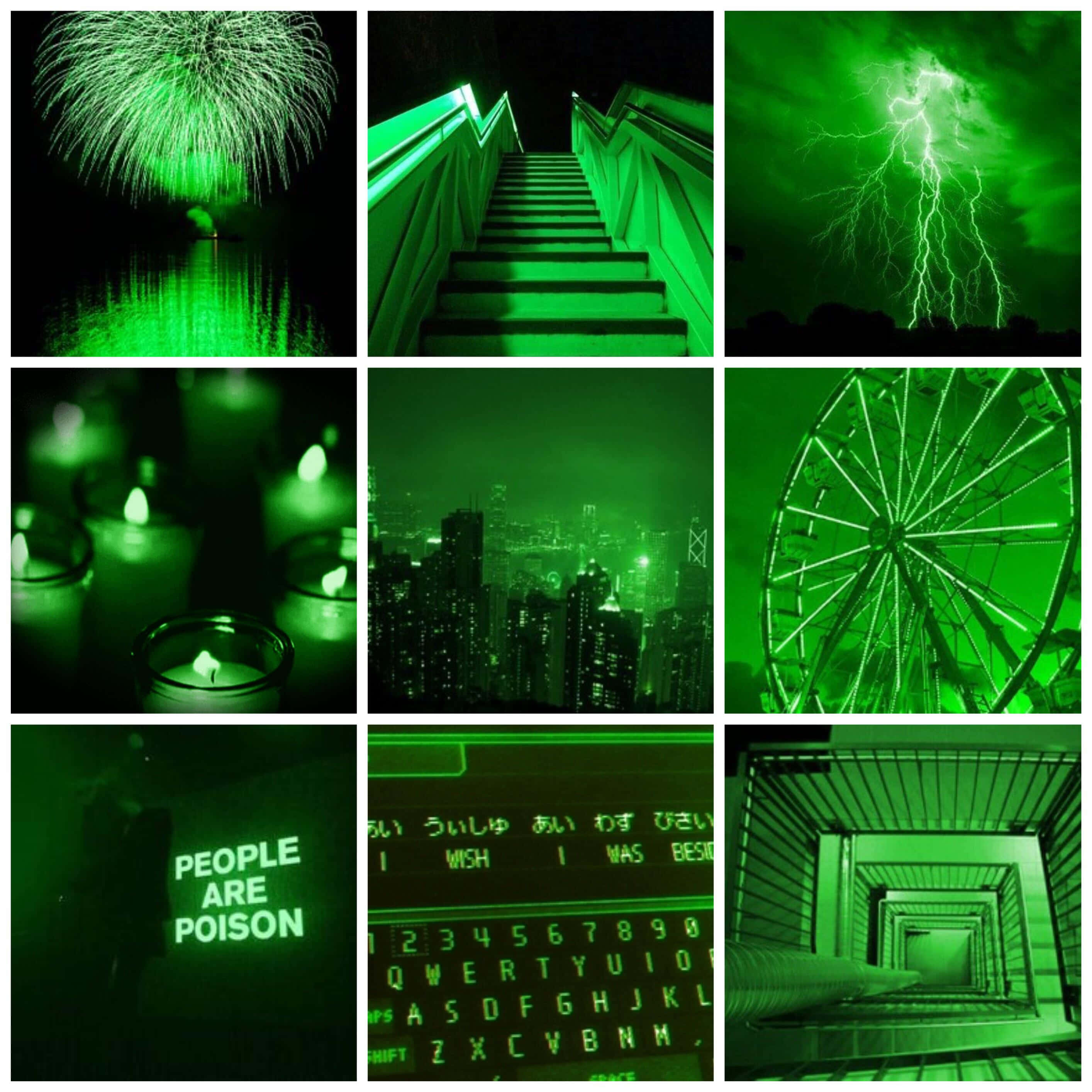 Onderskrif: Abstracte Lewendige Neon Groen Estetiese Agtergrond Muurpapier