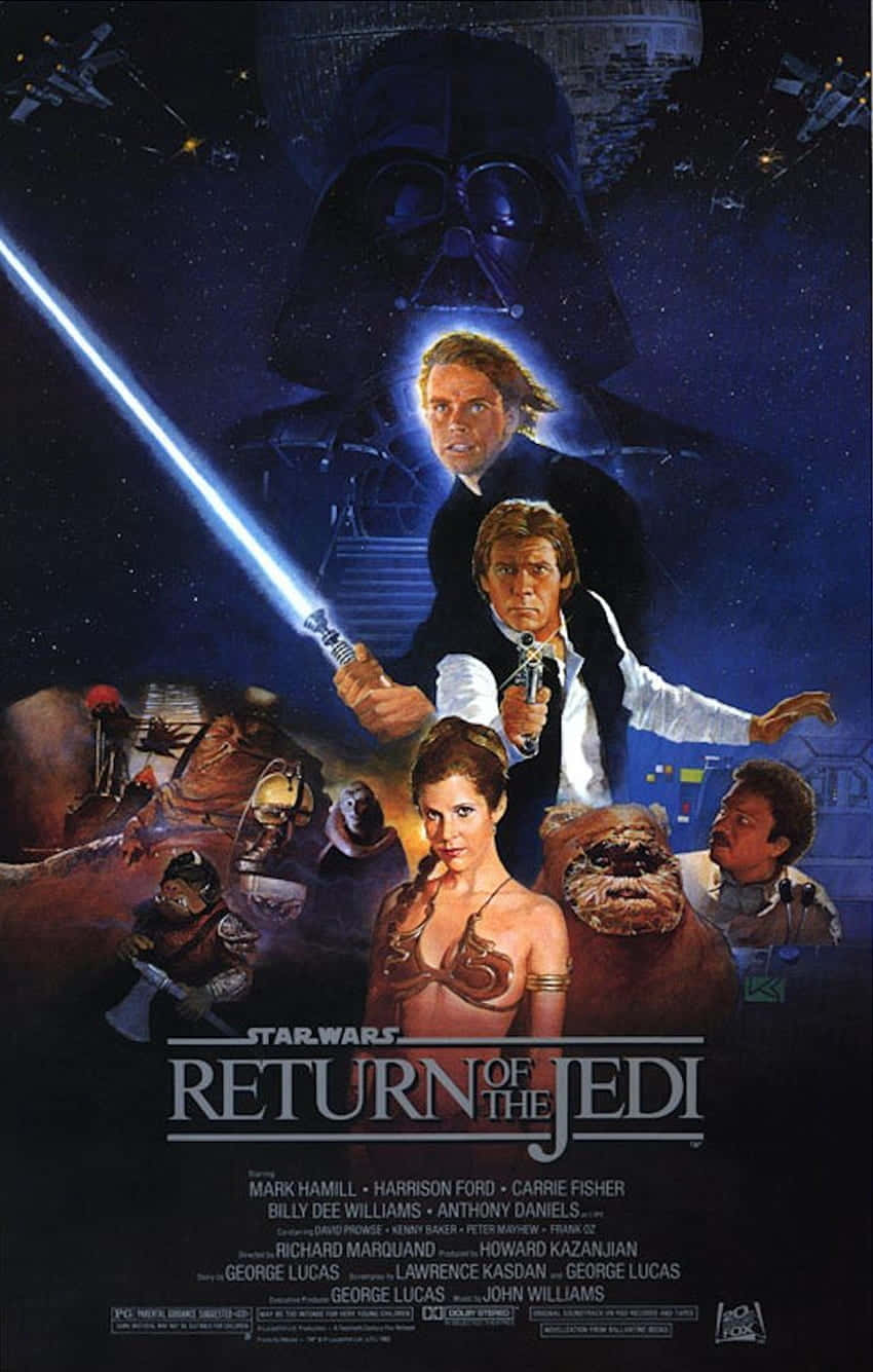 Onderskrif: Die Epiese Stryd in Return of the Jedi Muurpapier
