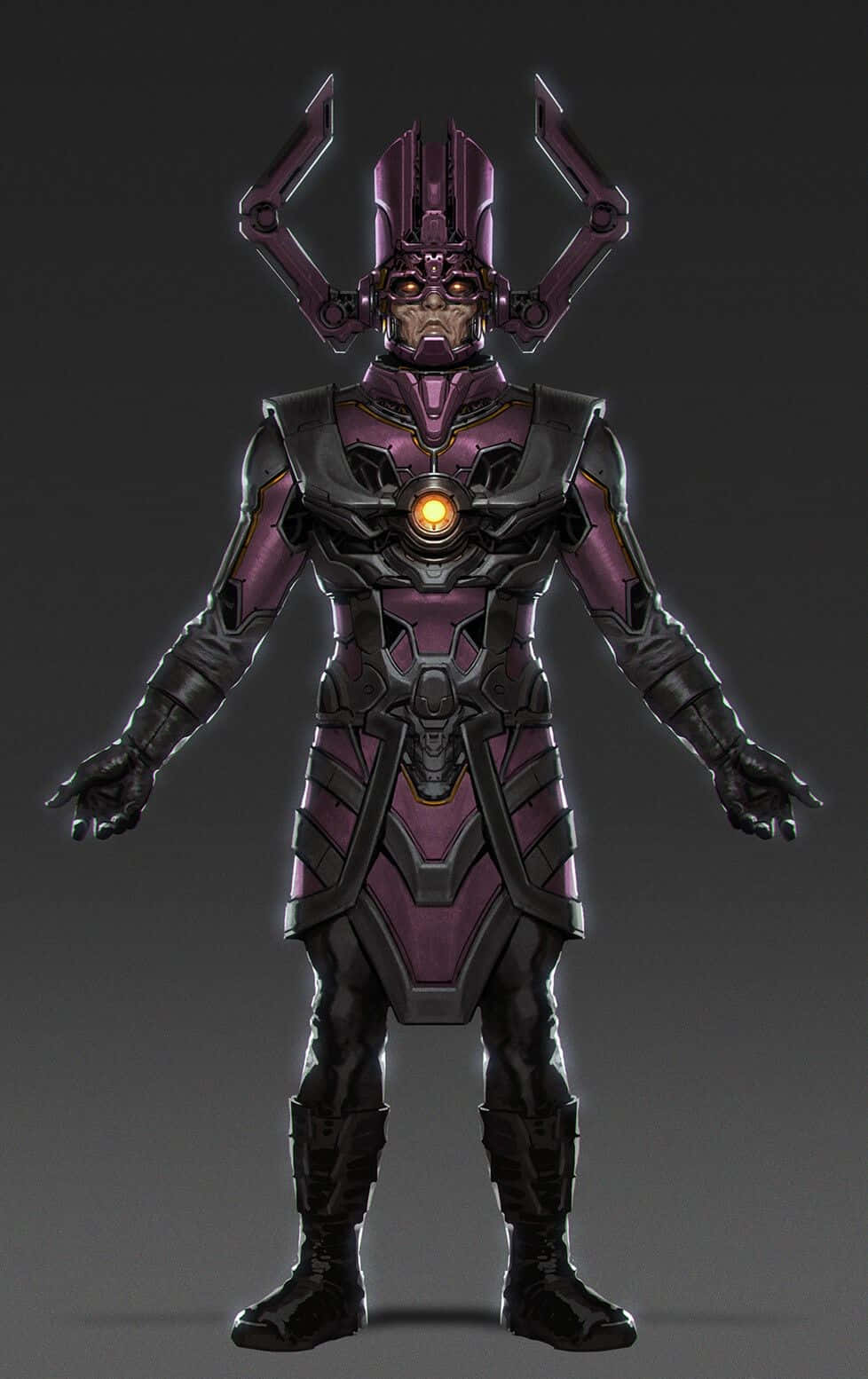 Onderskrif: Die Magtige Galactus wat oor 'n Planeet Troon Muurpapier