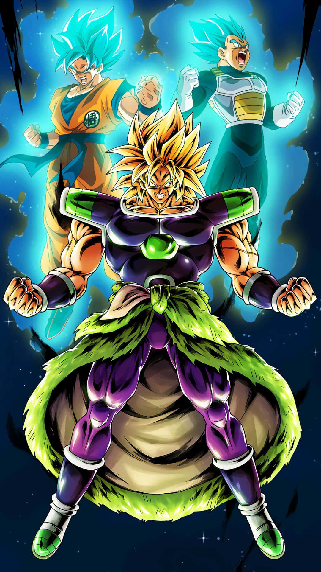 Onderskrif: Die Ware Krag Ontketen - Broly in Dragon Ball Super Muurpapier