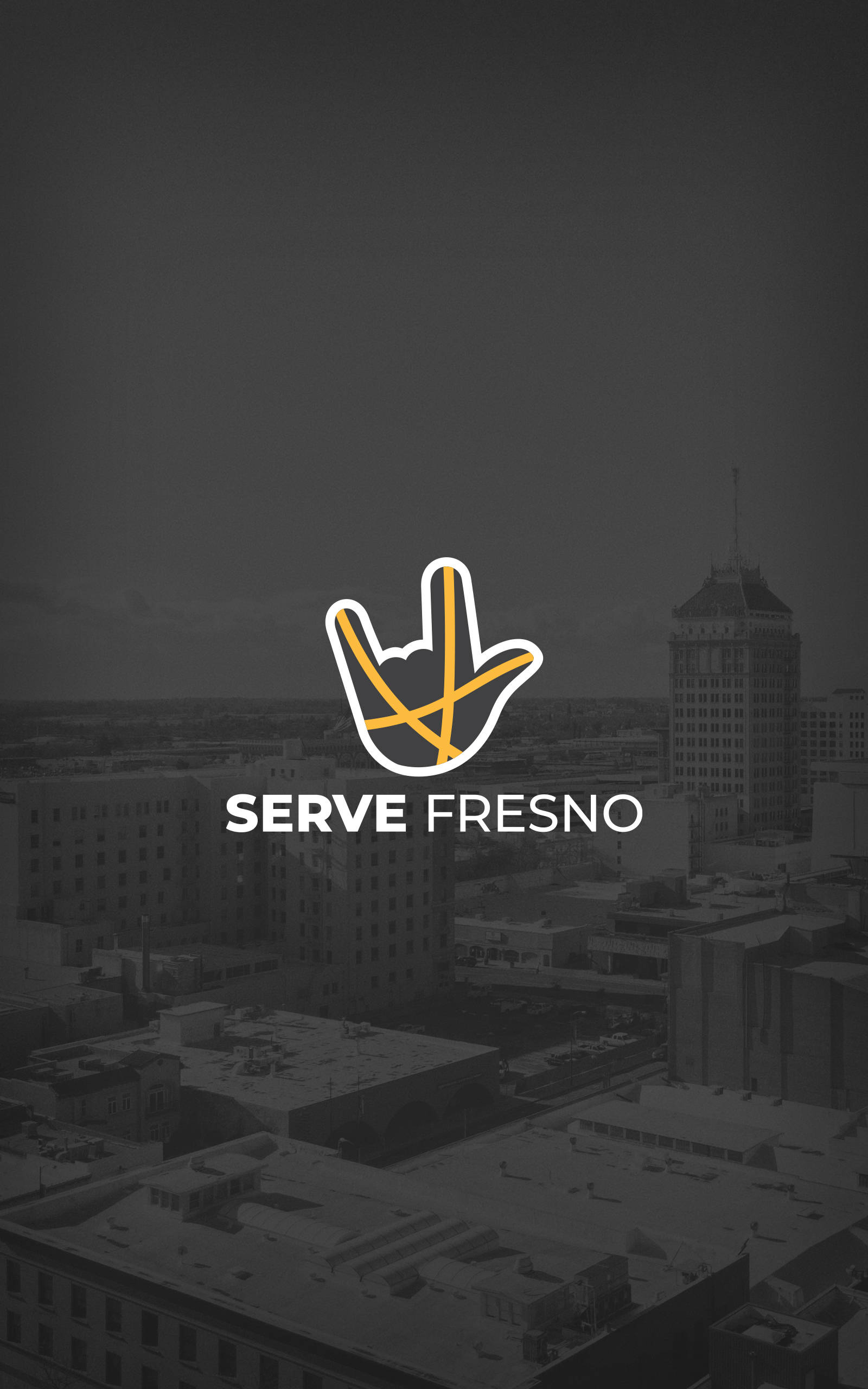Onderskrif: Fresno Stad Simboliese Landskap Muurpapier