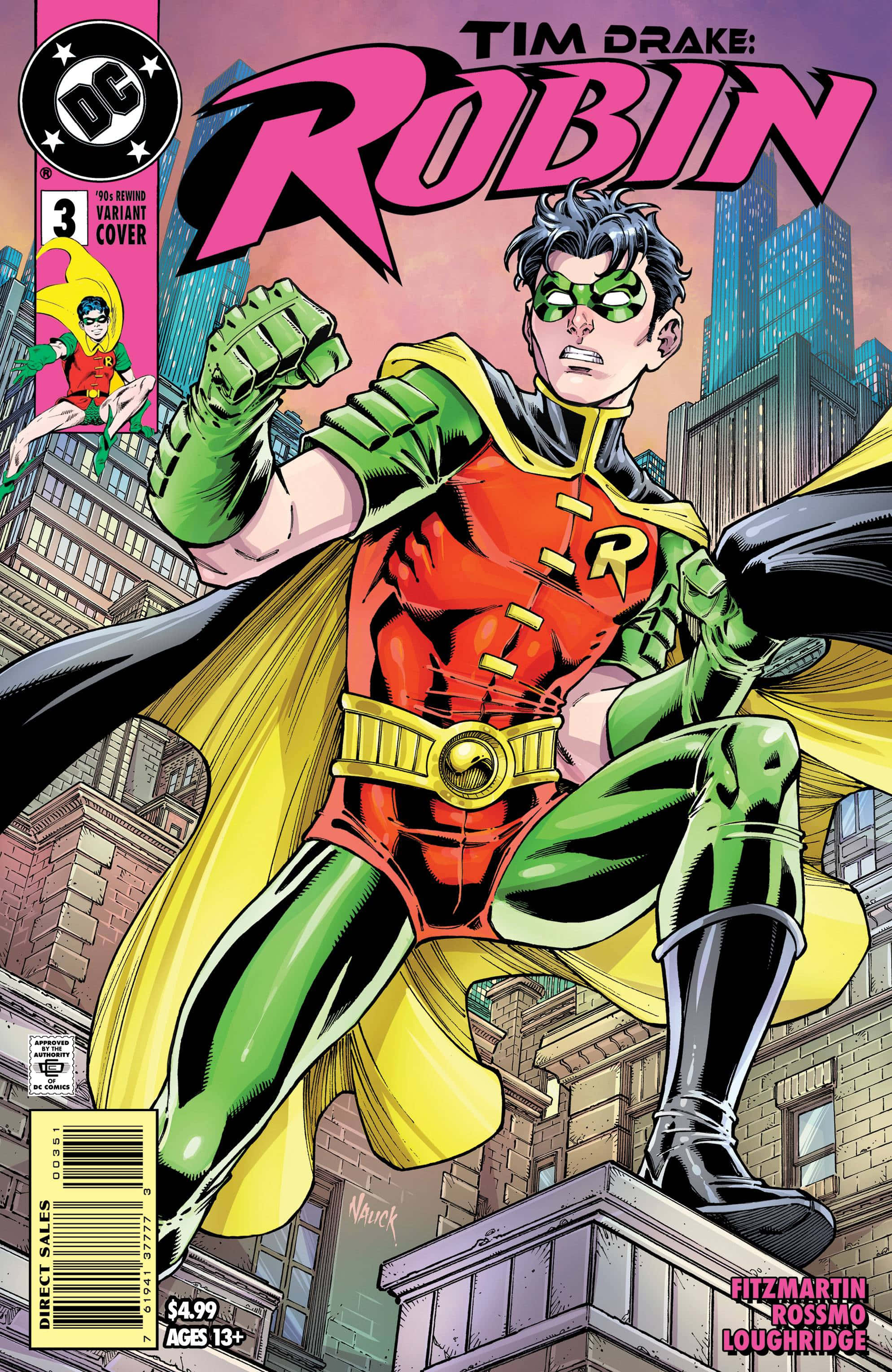 Onderskrif: Intense Tim Drake in Aksie Muurpapier