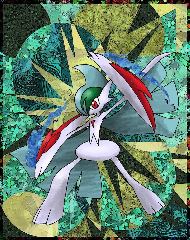 Onderskrif: Kragtige Gallade in Lewendige Abstrakte Agtergrond Muurpapier