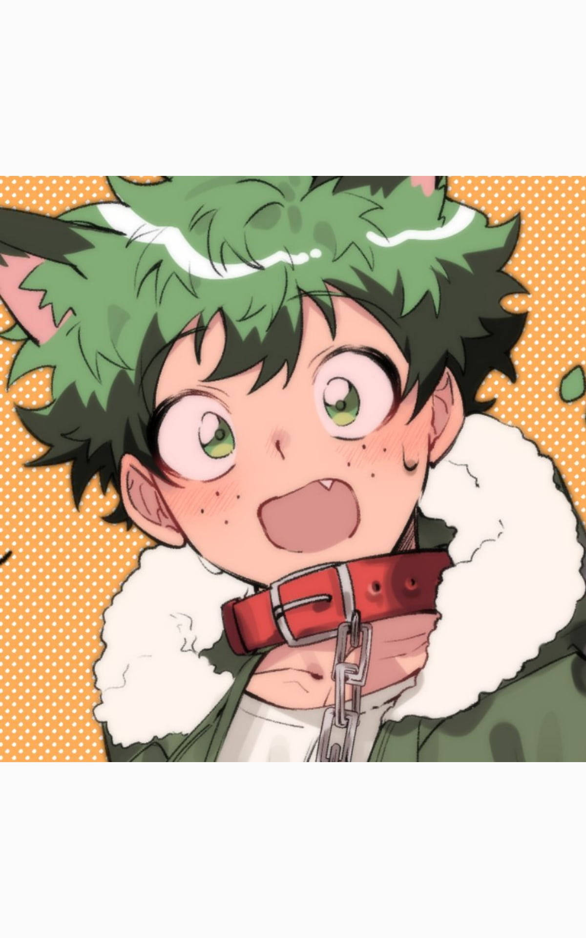 Onderskrif: Oulike Deku in Stylvolle Winterbaadjie Muurpapier