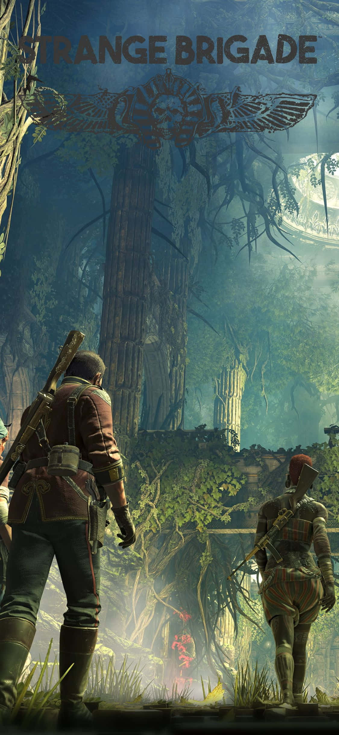 Onderskrif: Uitsonderlike Strange Brigade Spel Agtergrond vir iPhone X Muurpapier
