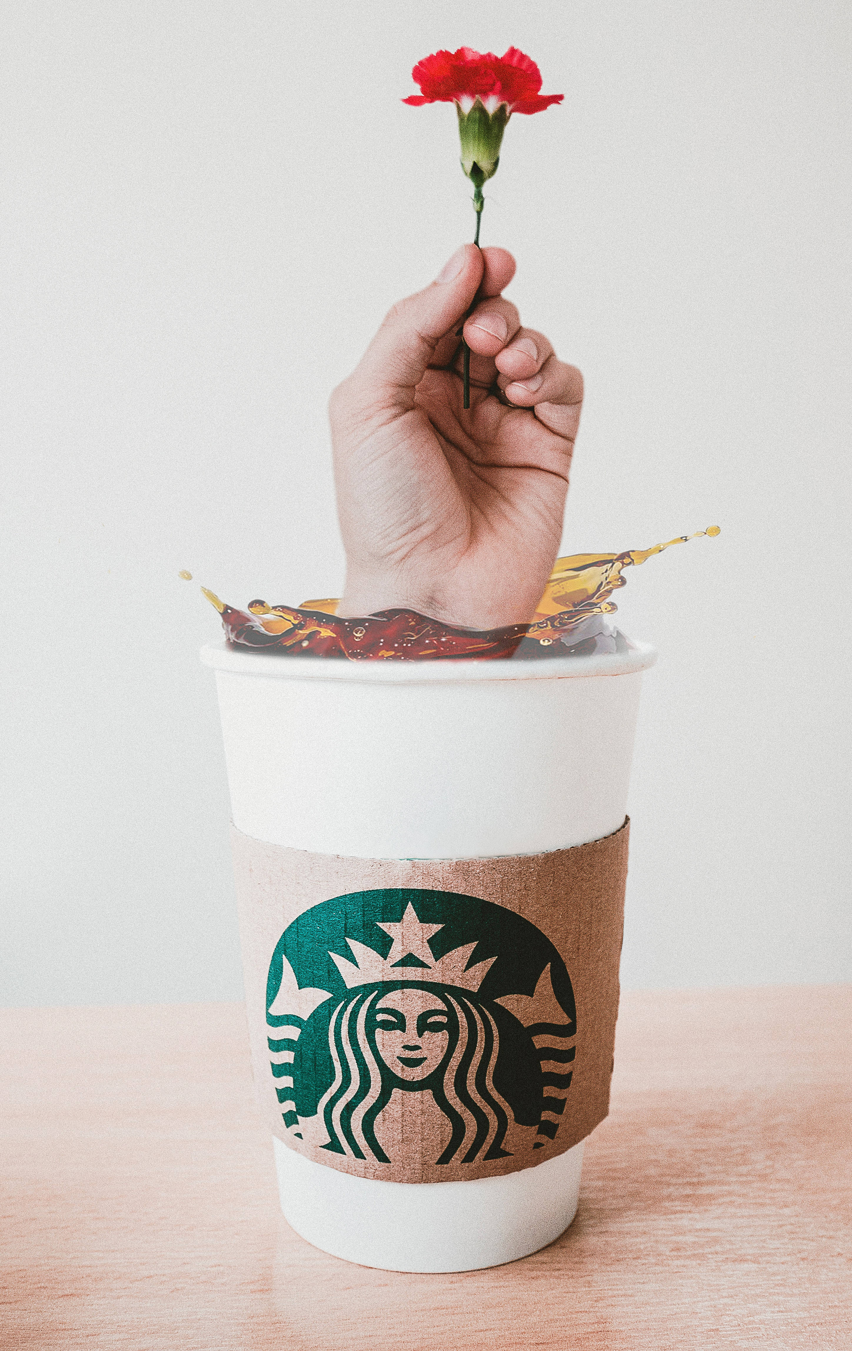 Onderskrif: Verryk die Koffie-ervaring met Starbucks op iPhone Muurpapier
