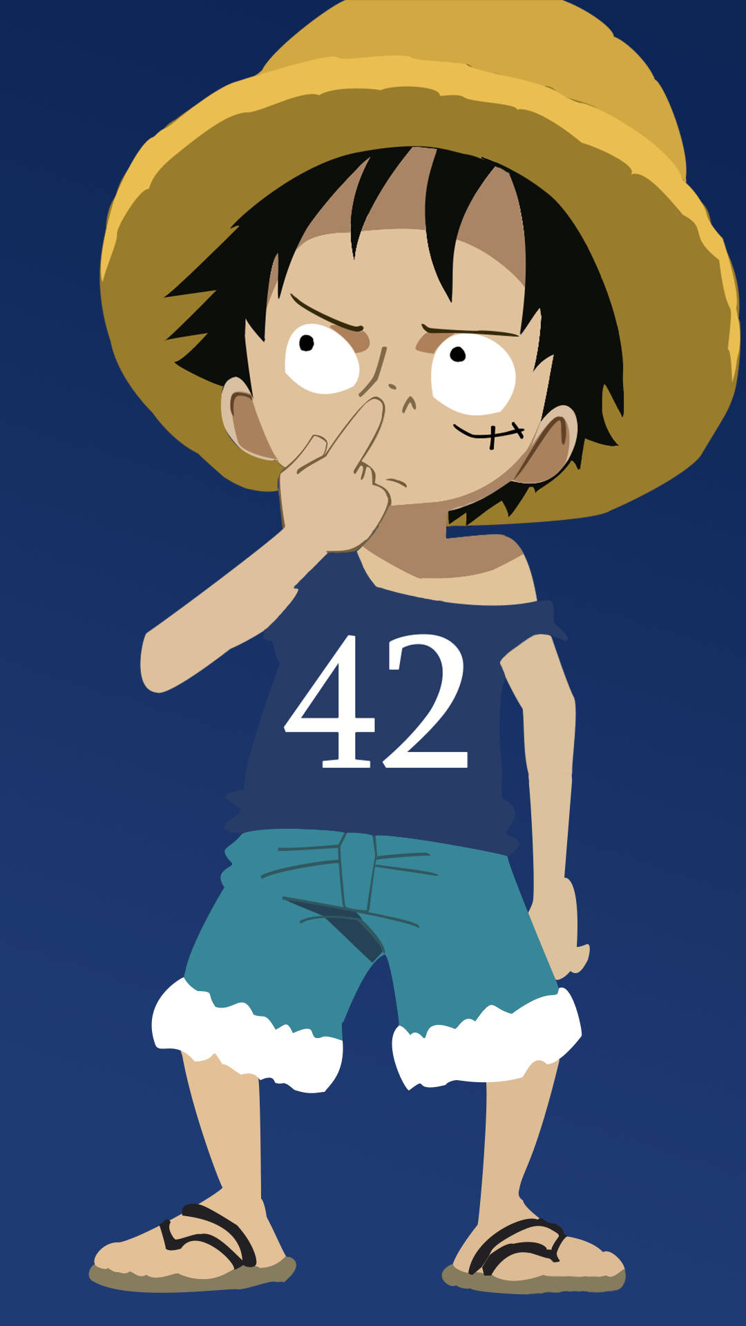 One Piece 4K Luffy Chibi-kuns Muurpapier