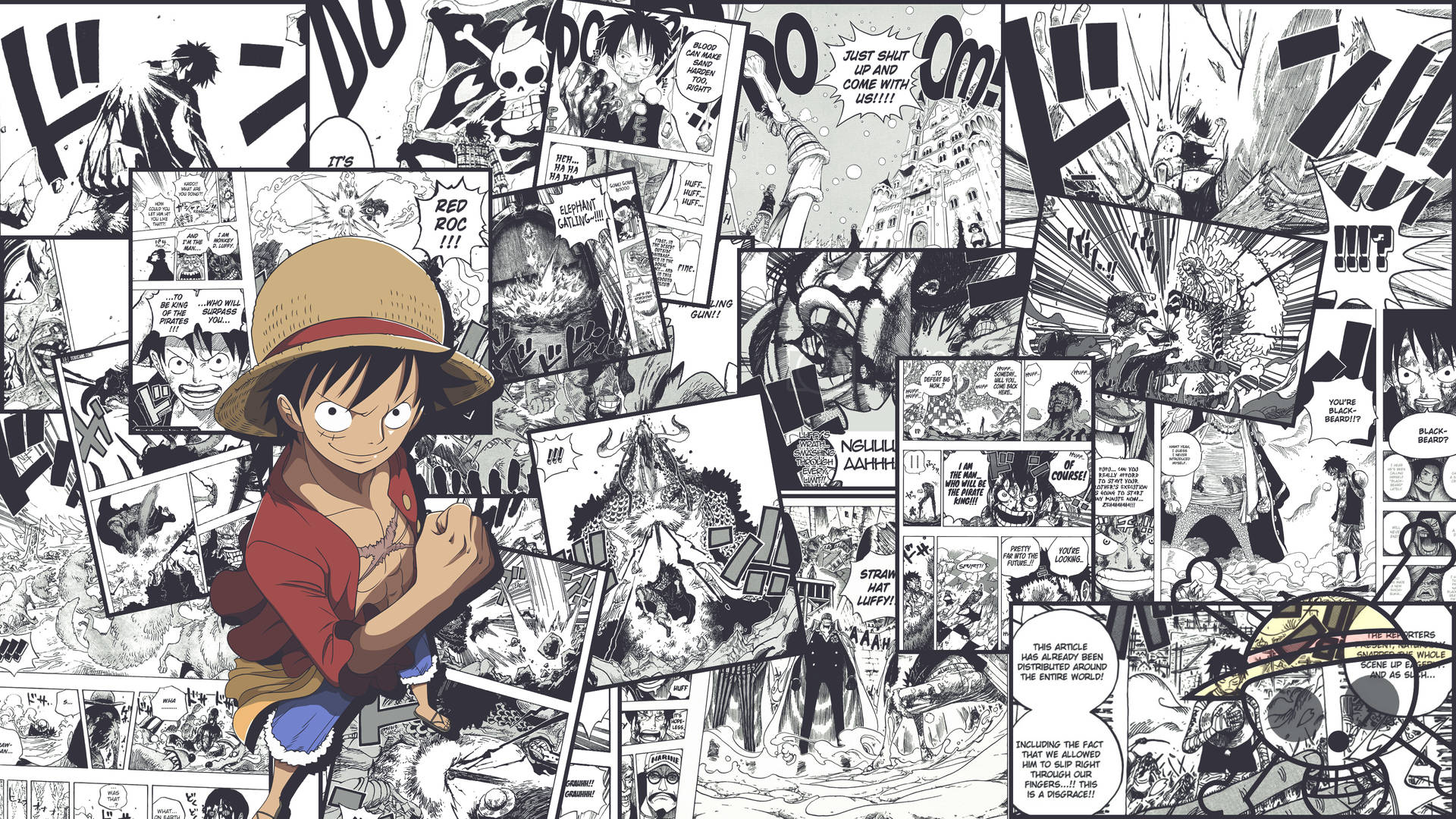 One Piece 4k manga strook bladsye agtergrond — 4K anime GIF Muurpapier