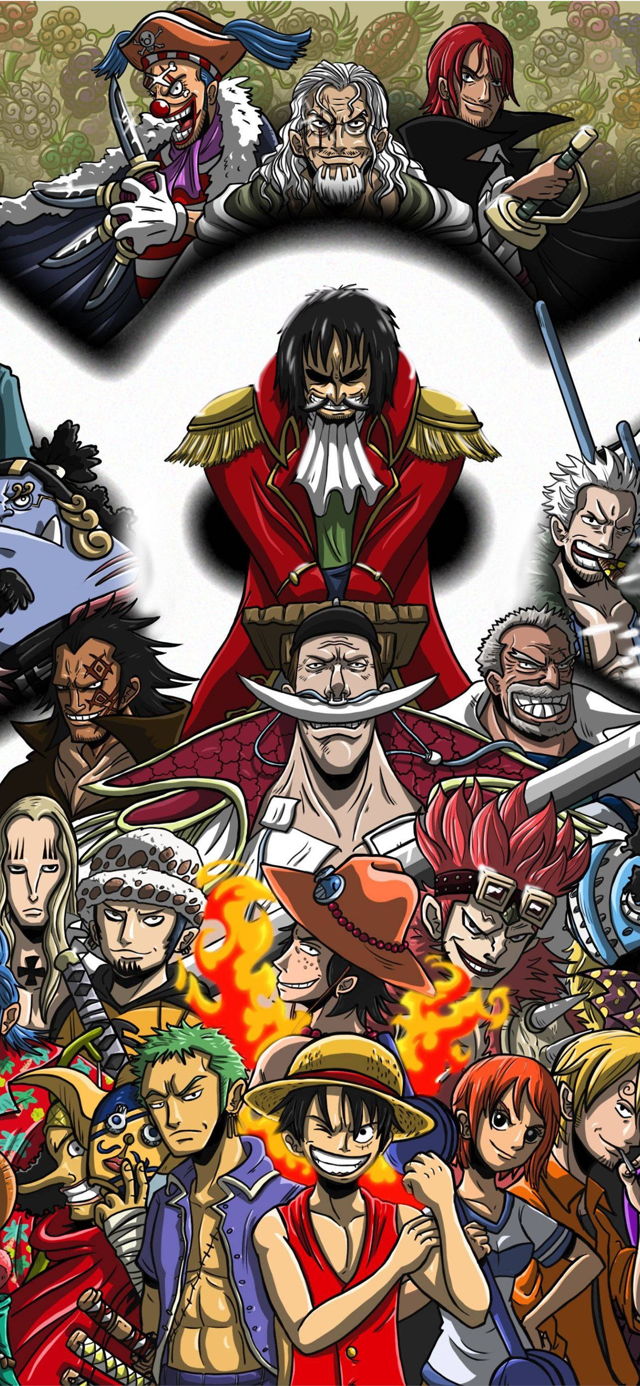 One Piece 4K Pirate Karakters Muurpapier