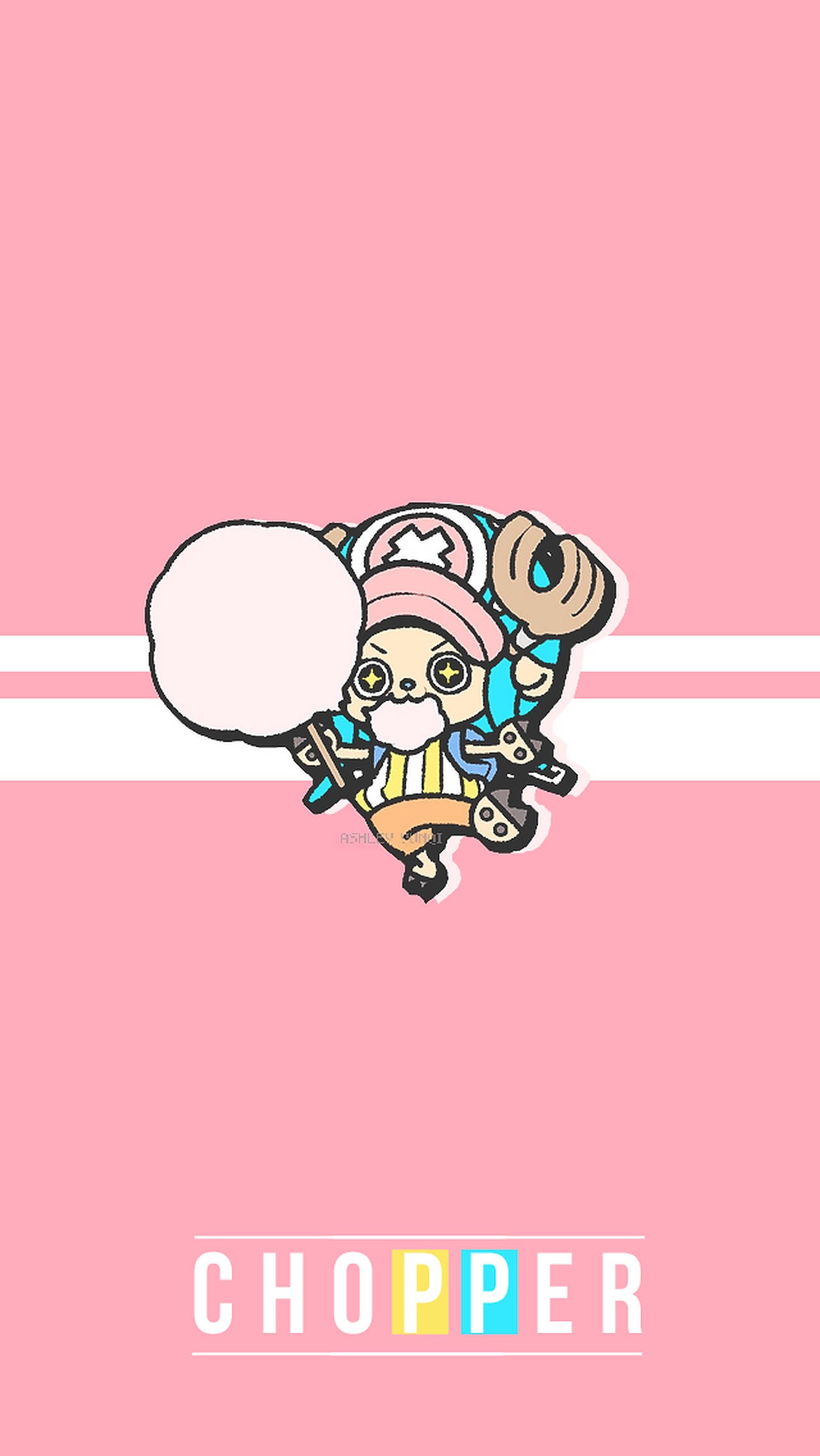 One Piece Chopper Skuimsuiker iPhone Muurpapier