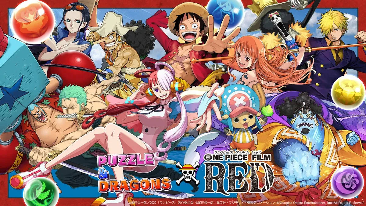 One Piece Film Red Puzzle And Dragons Oorkruising Muurpapier