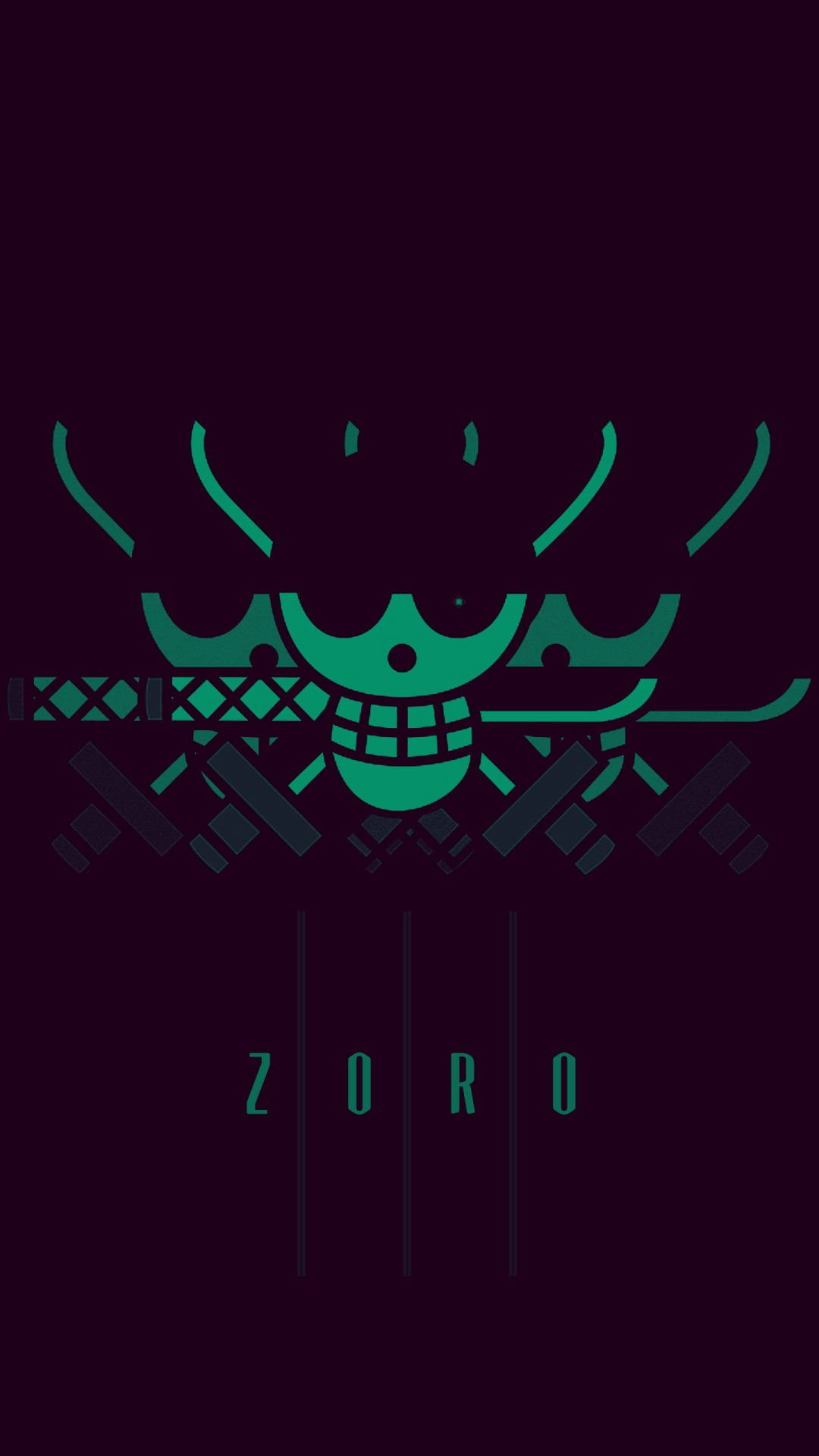 One Piece Foon Zoro Jolly Roger Muurpapier