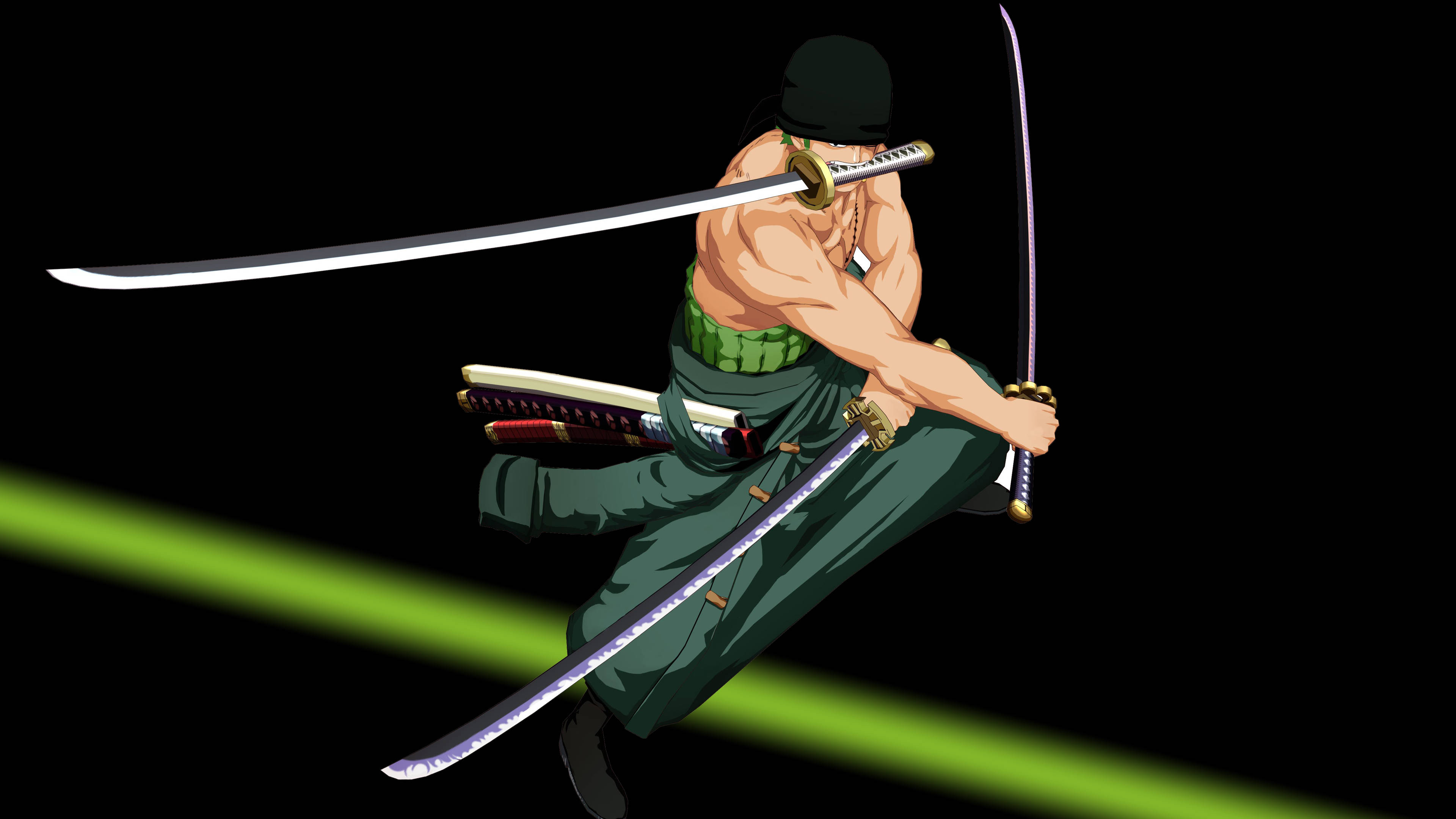 One Piece Lessenaar Zoro Swaarde Muurpapier
