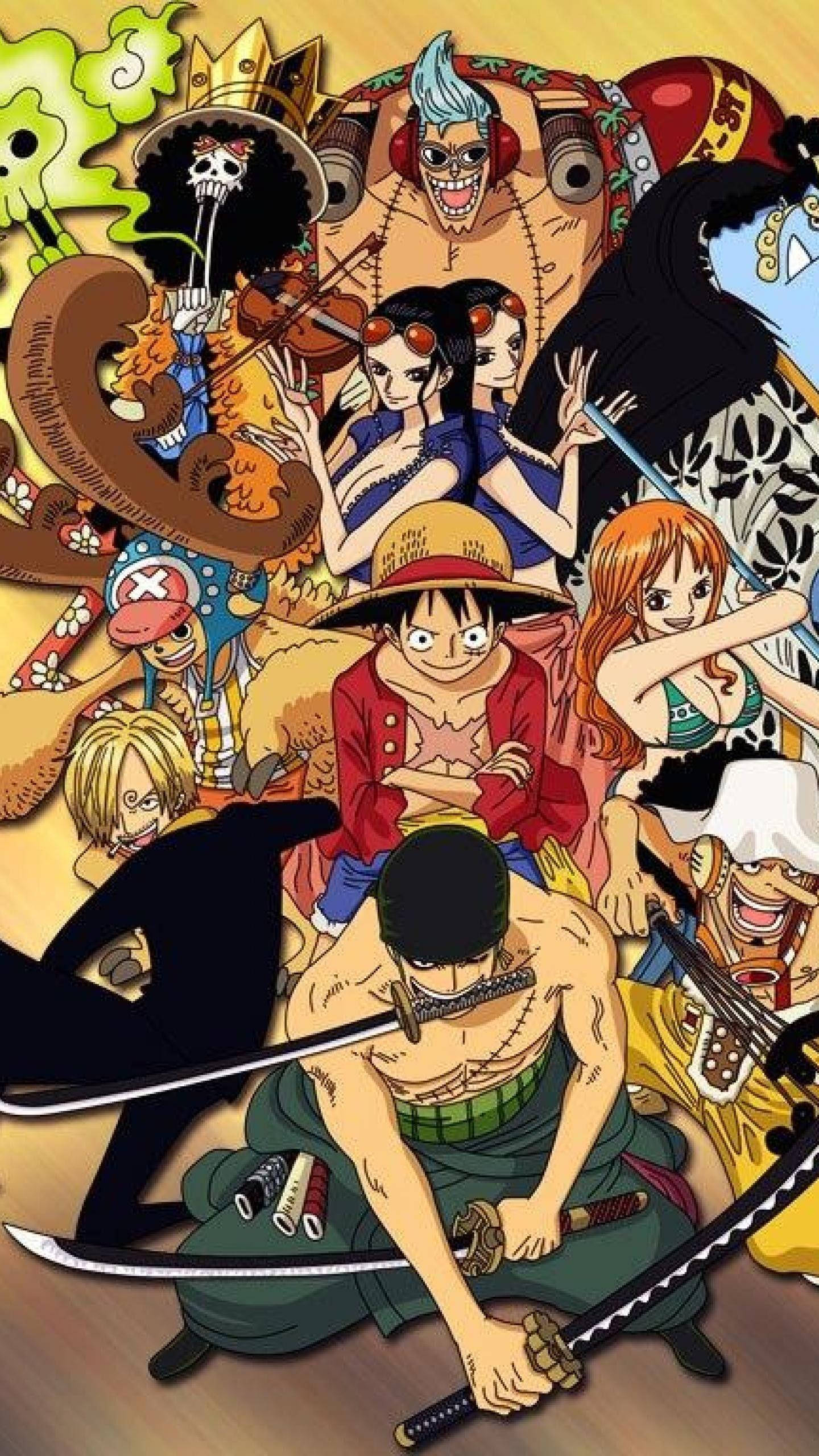 One Piece lewendige rolverdeling lede Muurpapier