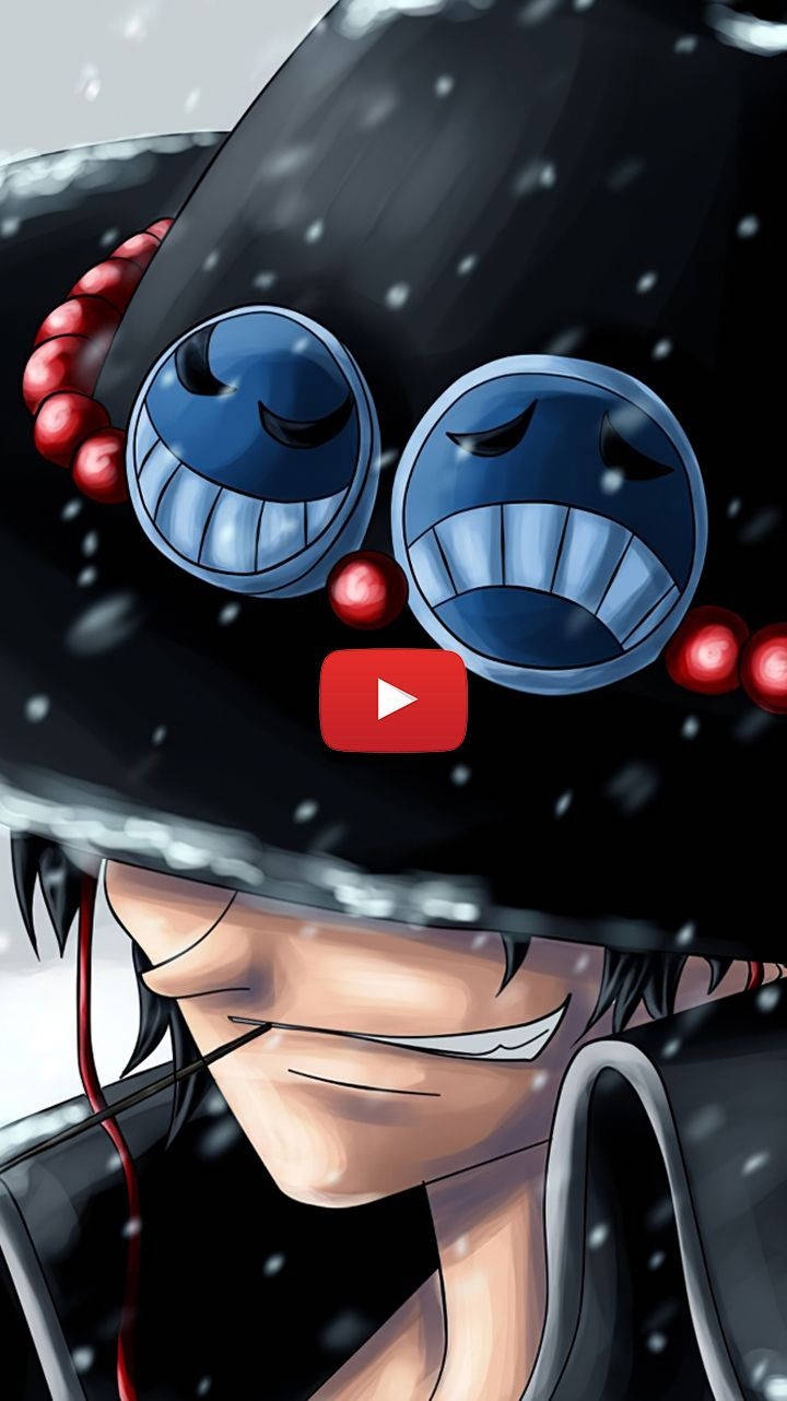One Piece Lewendige Portgas YouTube Logo Muurpapier