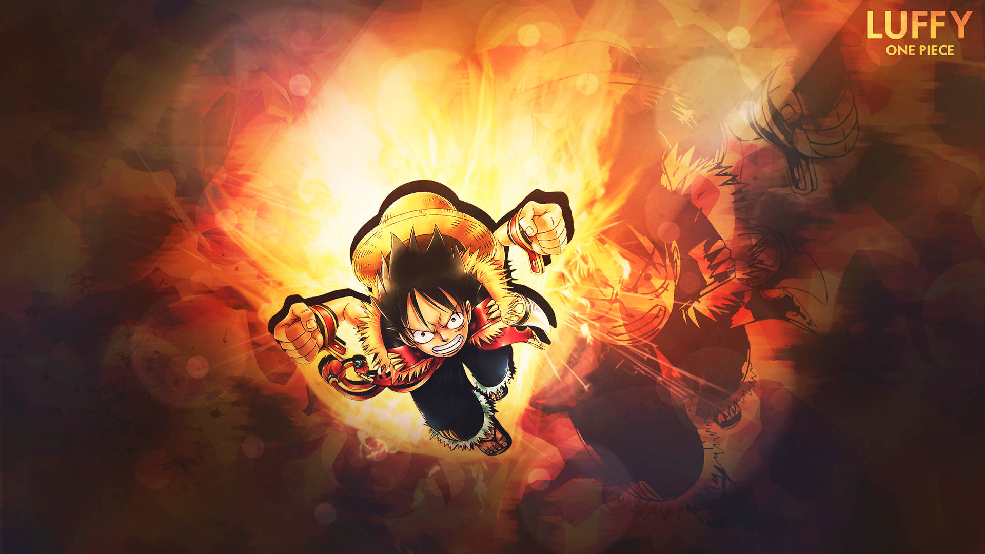 One Piece Luffy Vuur