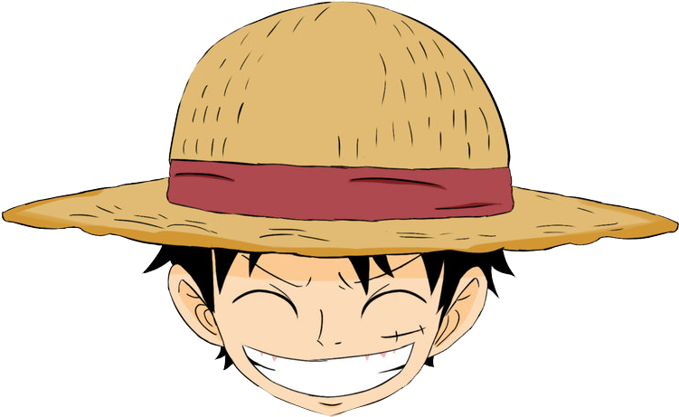 One Piece Luffy Blye Uitdrukking Muurpapier