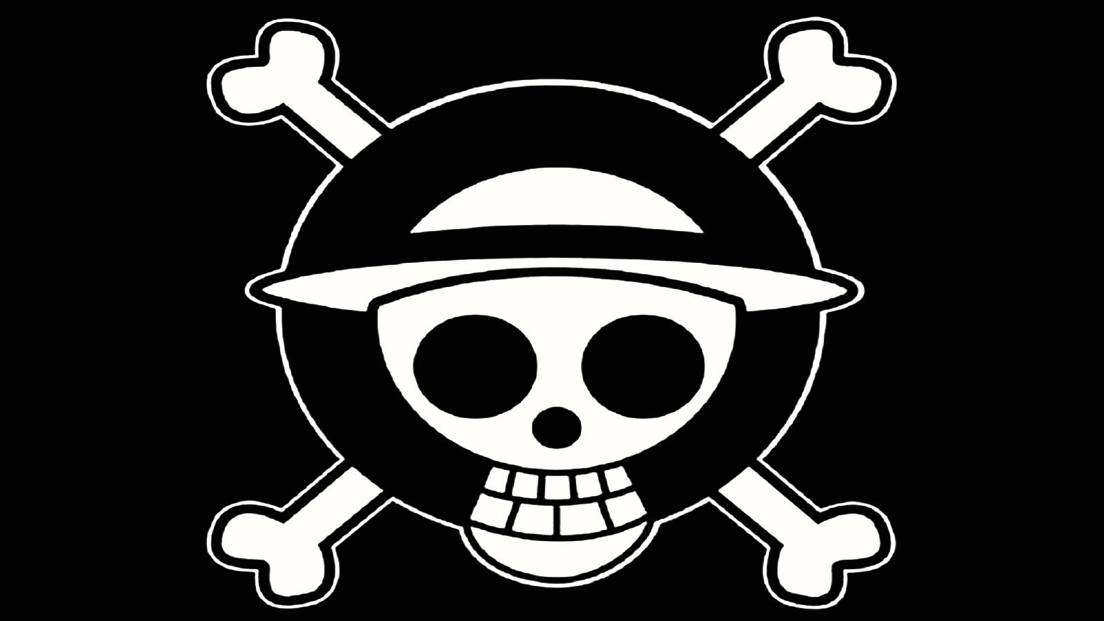 One Piece PFP Logo Skedel Muurpapier