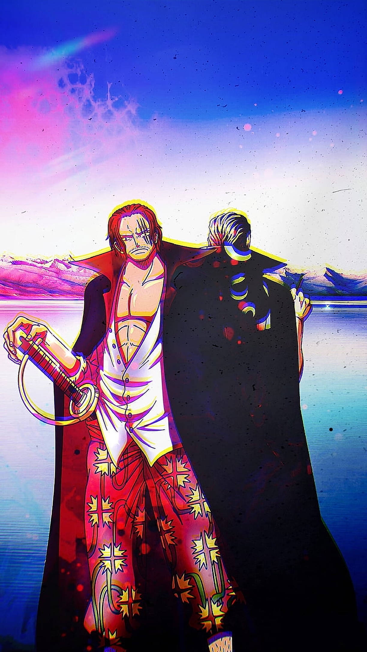One Piece Shanks Estetiek iPhone Muurpapier