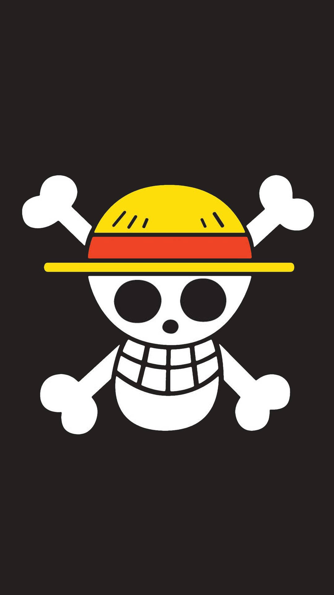 One Piece Skull Logo iPhone Muurpapier