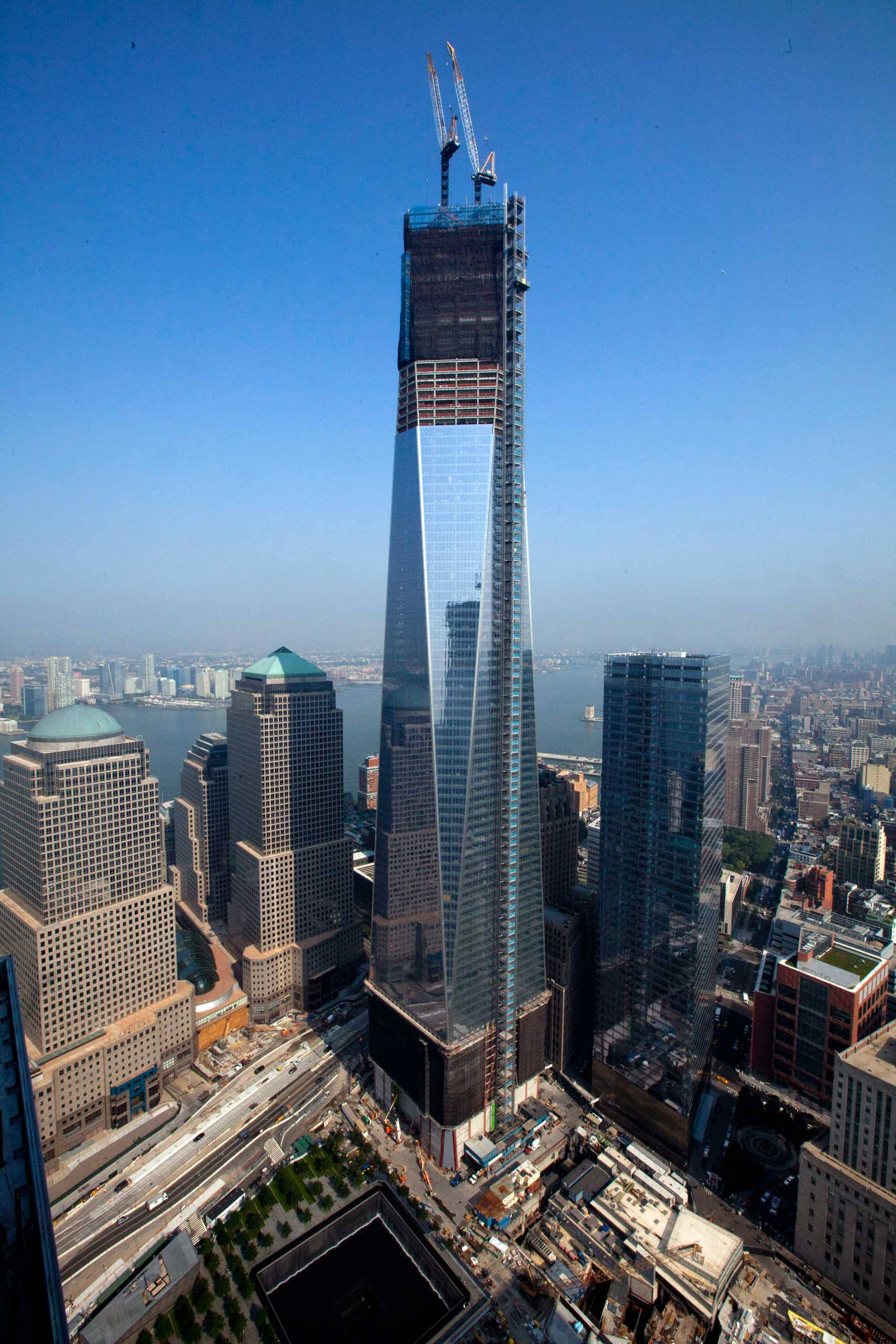One World Trade Center Met Hyskrane Muurpapier