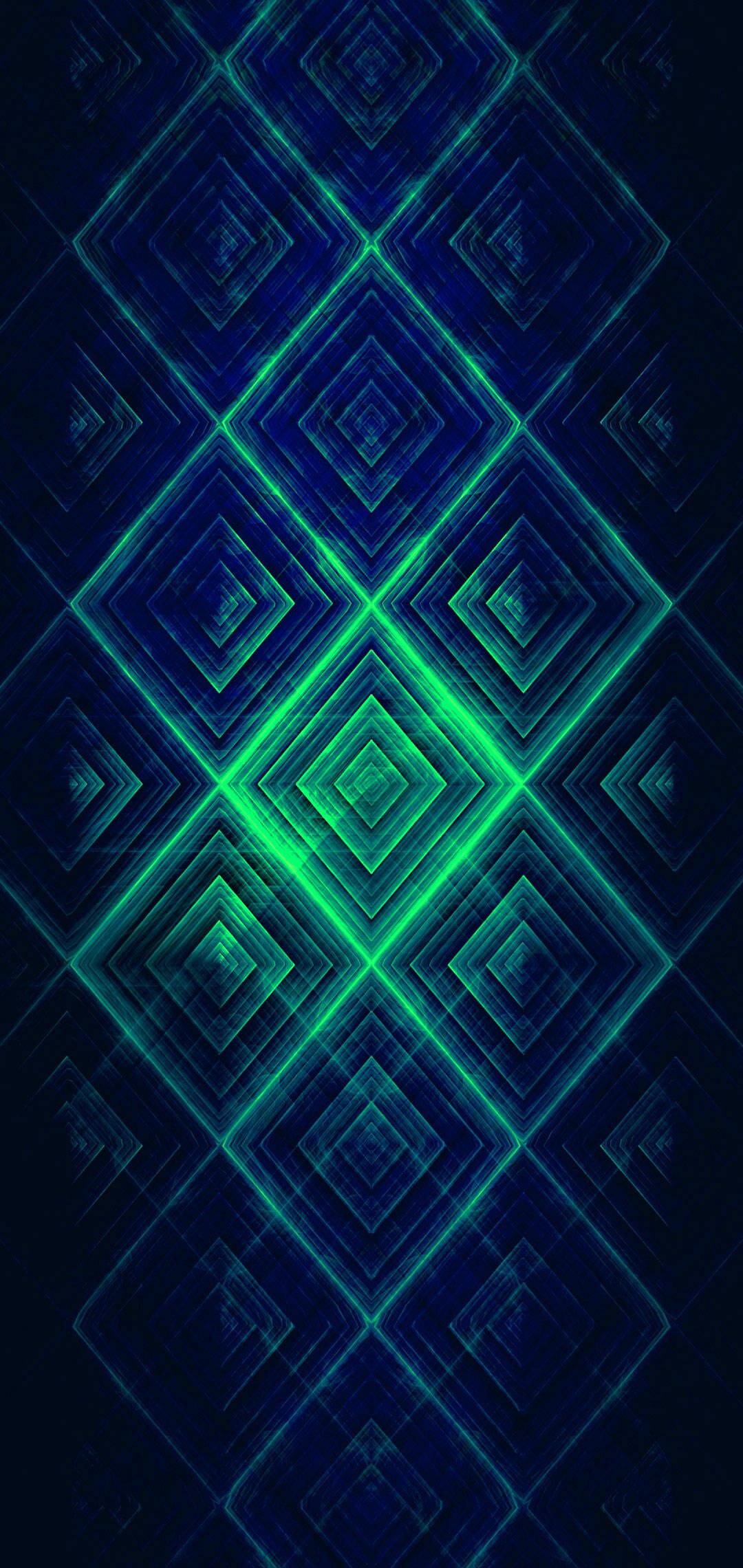OnePlus Groen Diamantpatroon Muurpapier