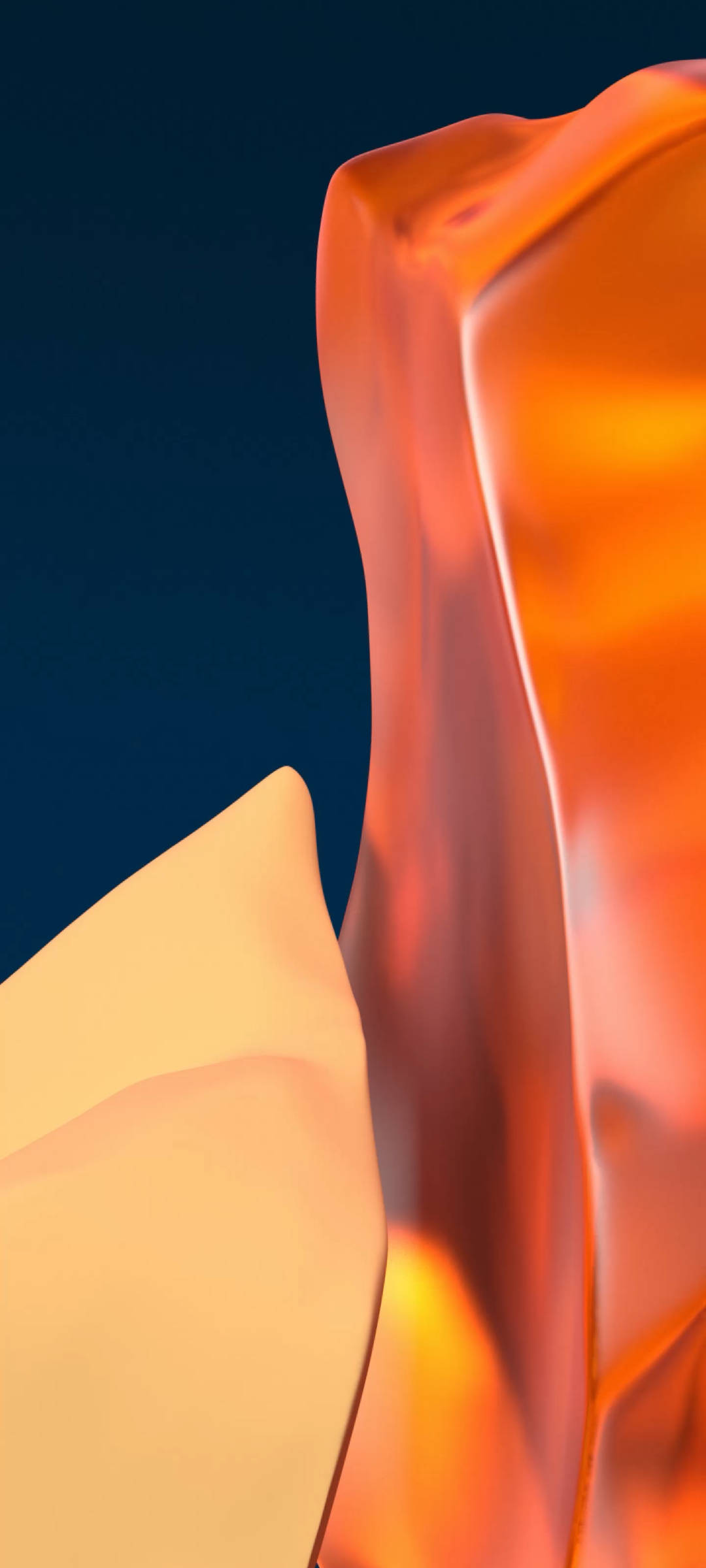 OnePlus Oranje Kristal Muurpapier
