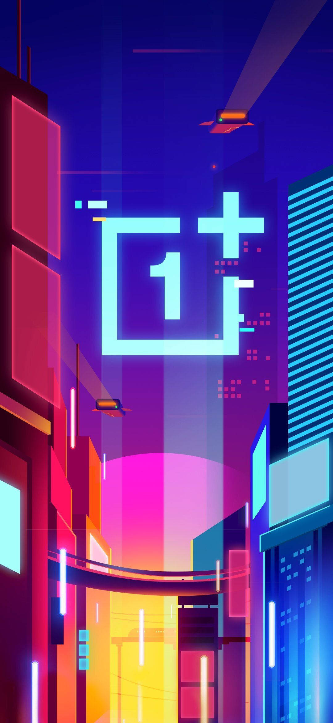 OnePlus Stadligte Kuns Muurpapier