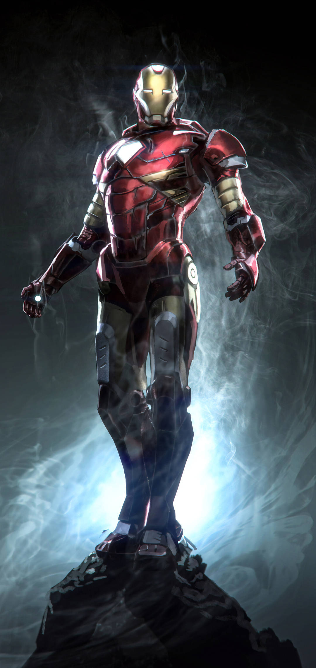 Onoorwinlike Avenger Yster Man Superheld Muurpapier