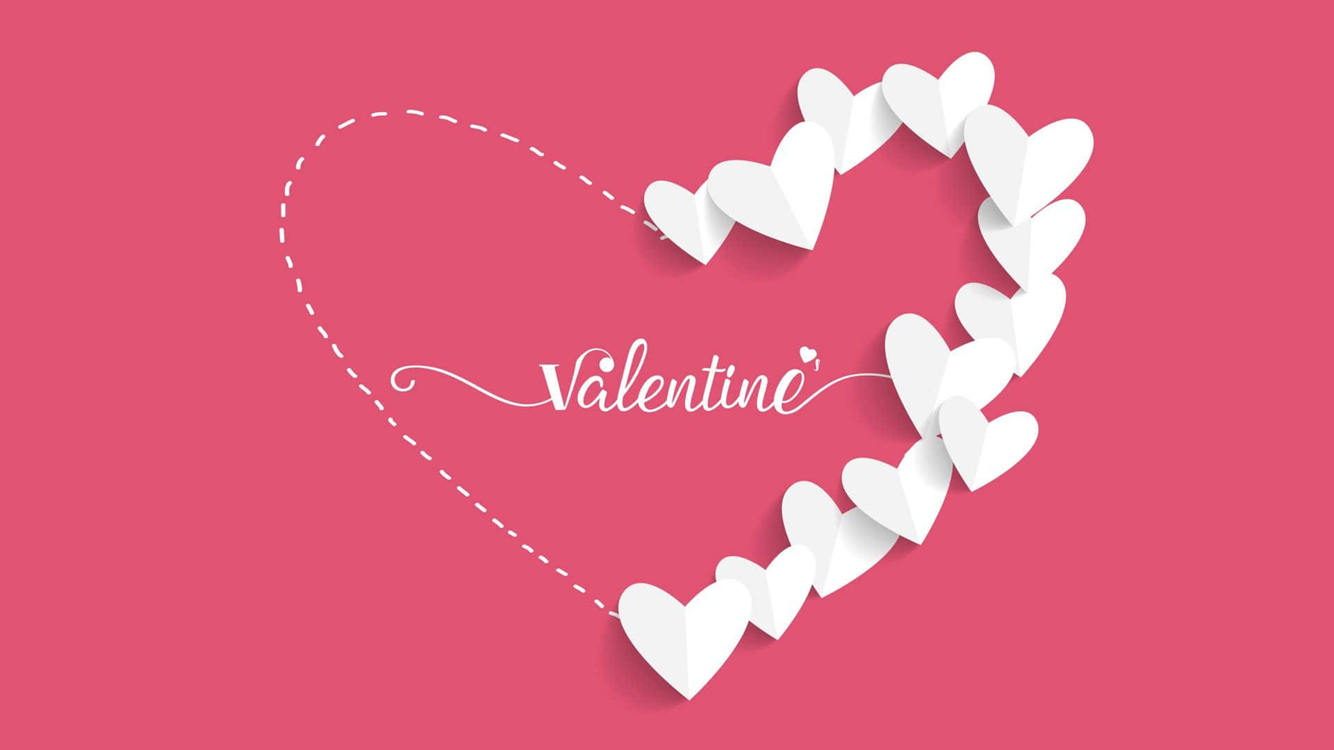 Onskrif: Vier Liefde - Pienk Valentynsdag Muurpapier
