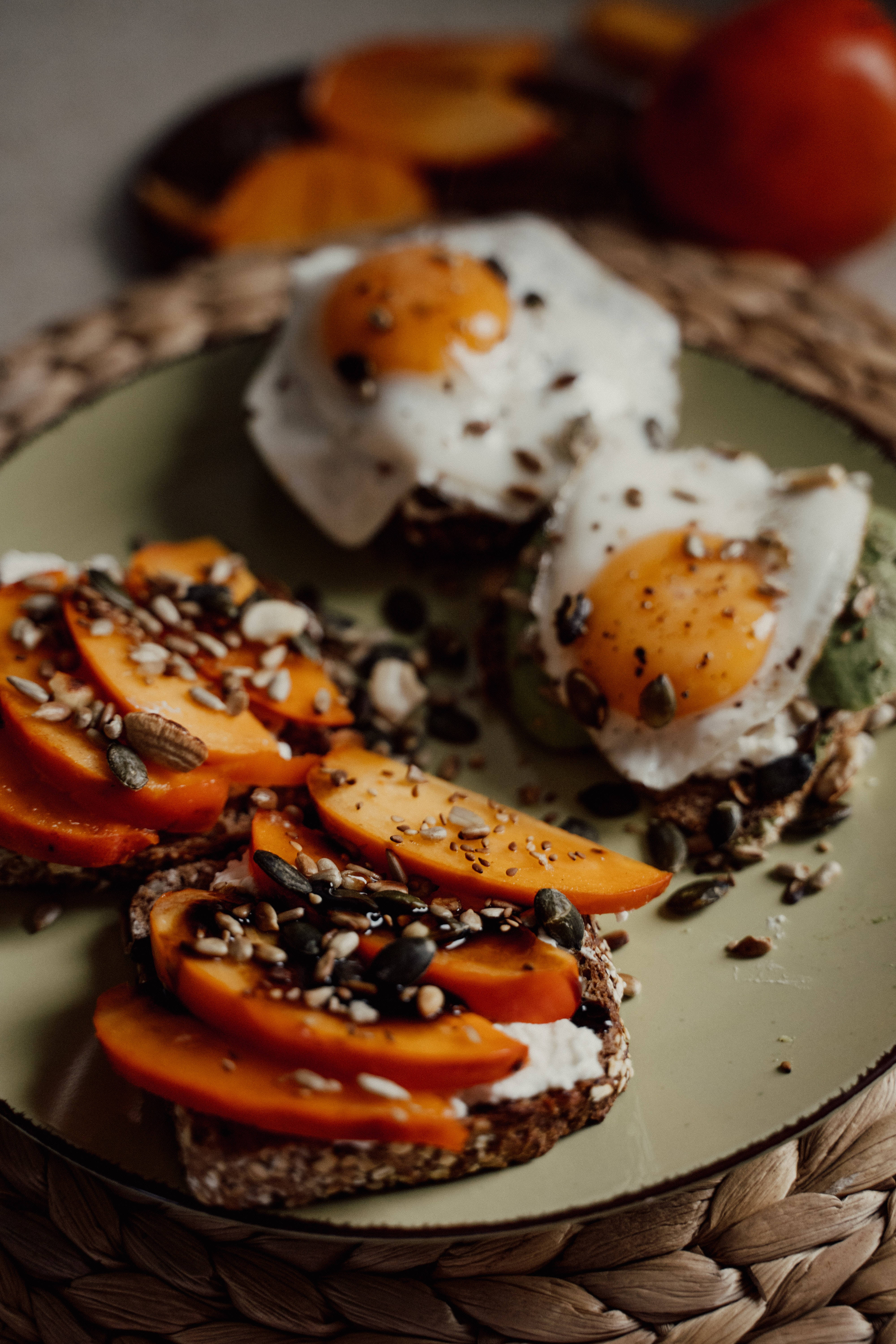 Ontbyt Eiers Met Patat Roosterbrood Muurpapier