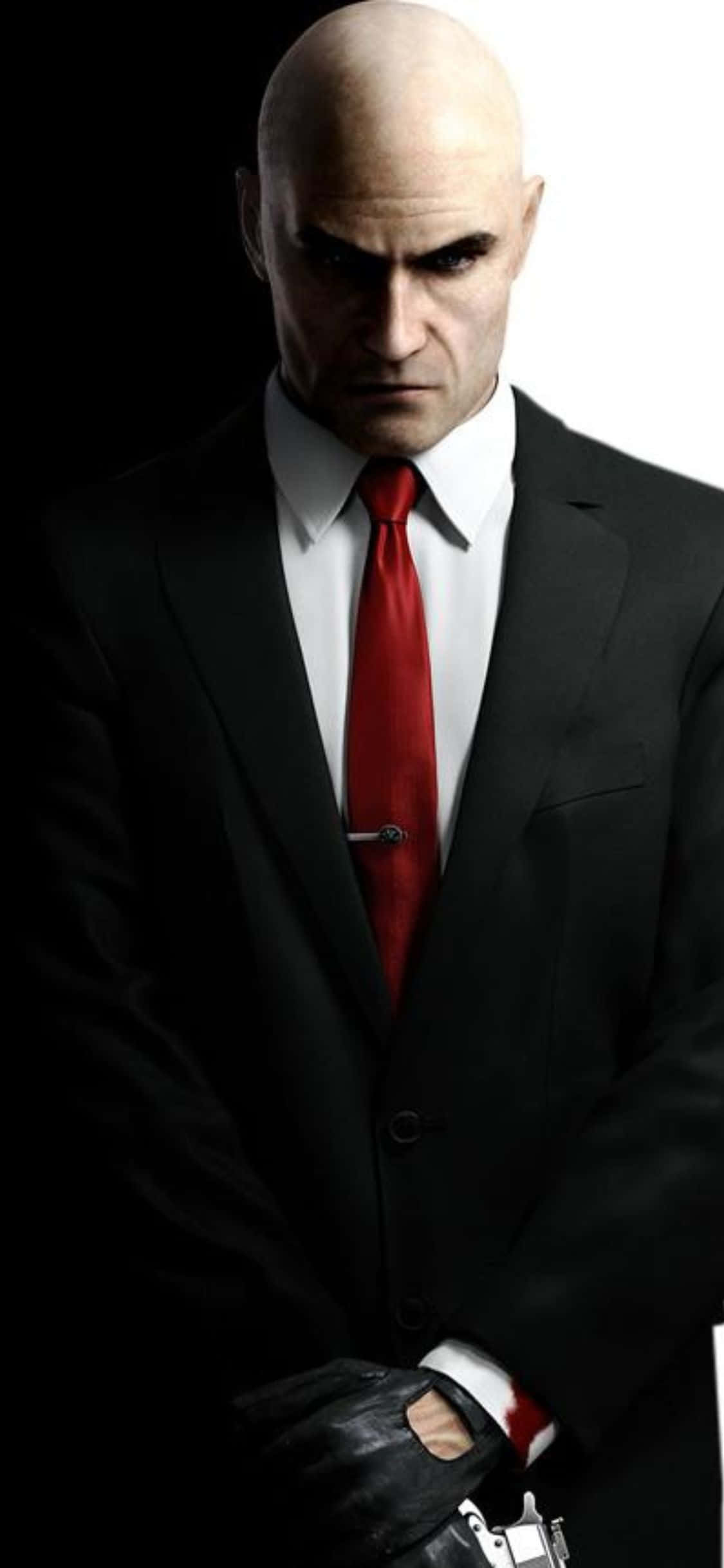 Ontdek 'n wêreld van donker geheime met Hitman Absolution op iPhone X Muurpapier