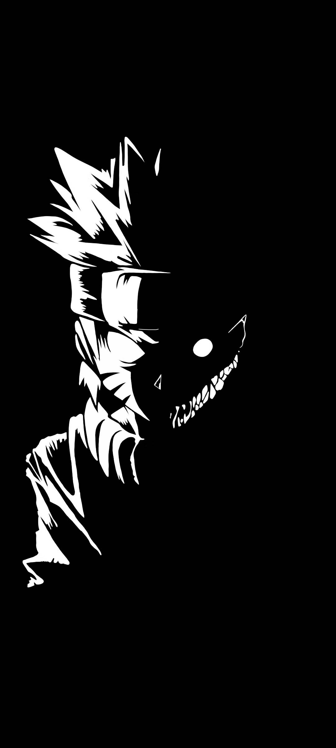 Ontembare Kurama en Naruto Swart Muurpapier